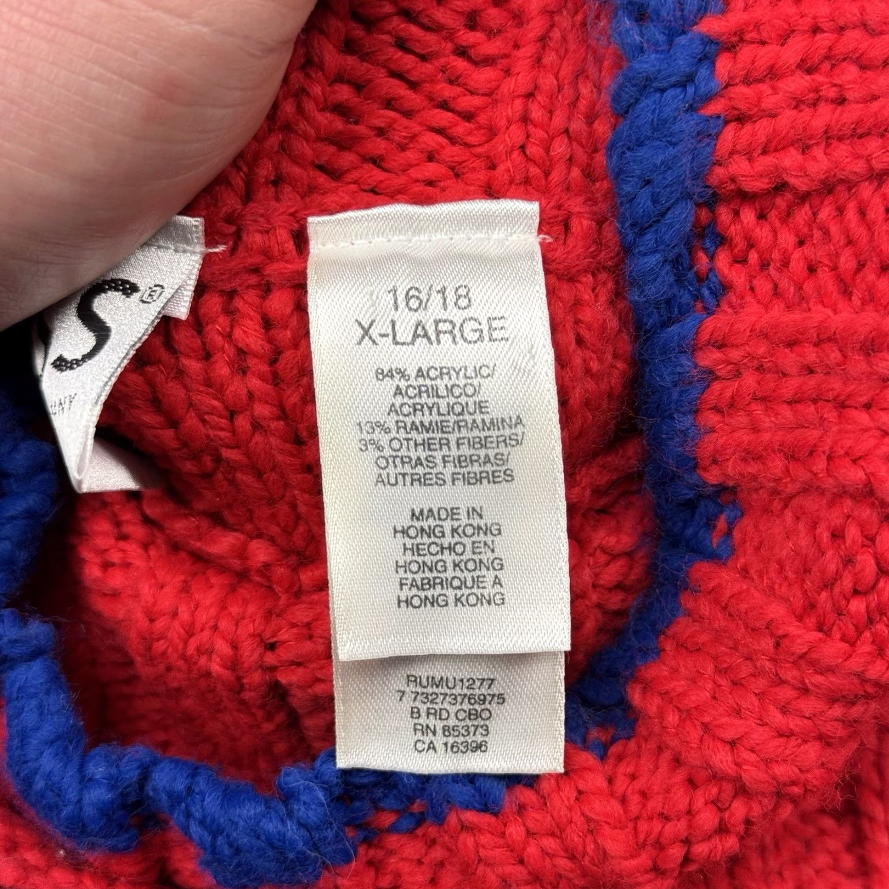 Liz Claiborne VINTAGE Liz Claiborne Chunky Knit Turtleneck Sweater Fair Isle Red Black White XL 90s Christmas Men/Women? Wait Size XL / US 12-14 / IT 48-50 - 4 Thumbnail