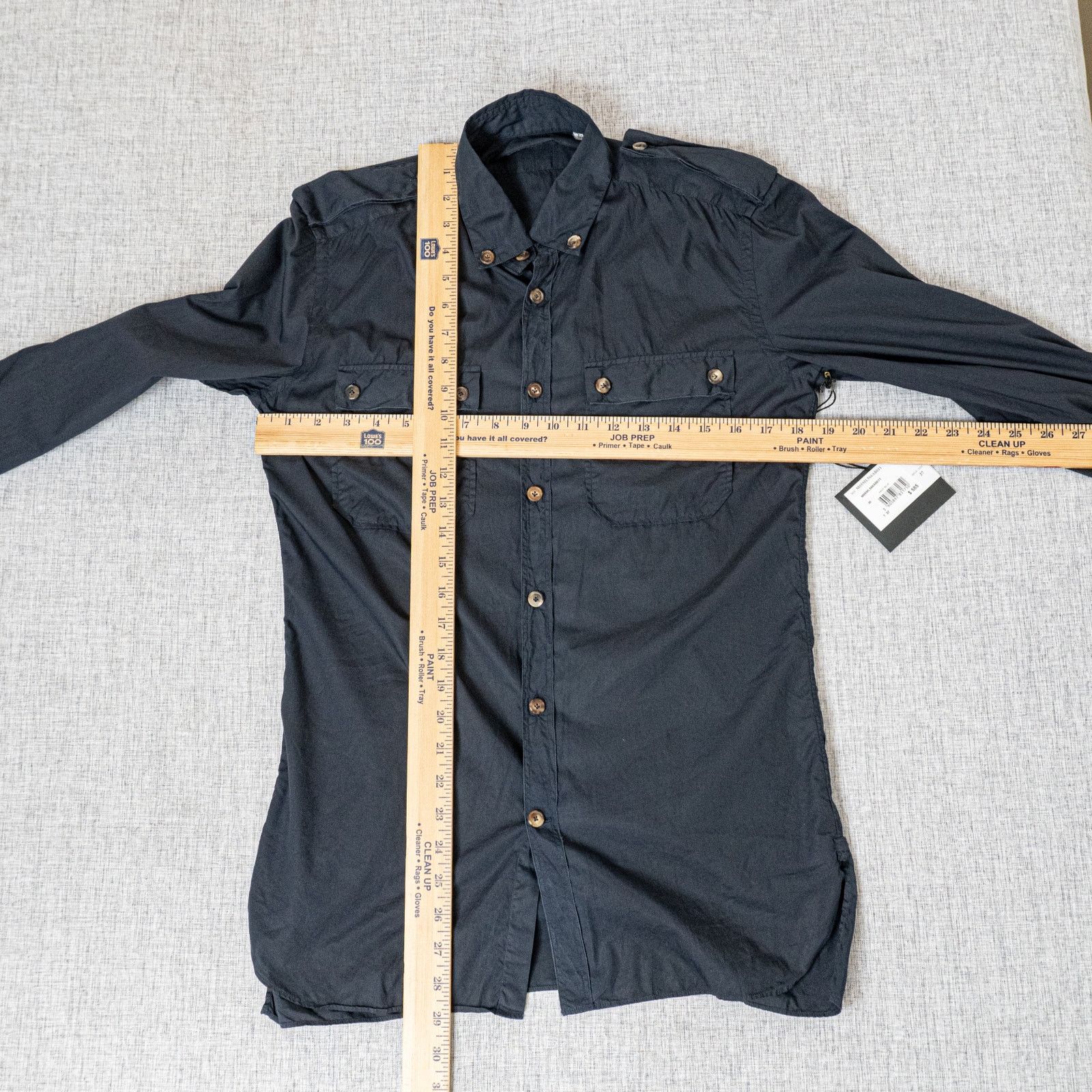 Lanvin LANVIN Men's Button down Shirt Ultility 2 Pocket in Navy Size US XS / EU 42 / 0 - 8 Thumbnail