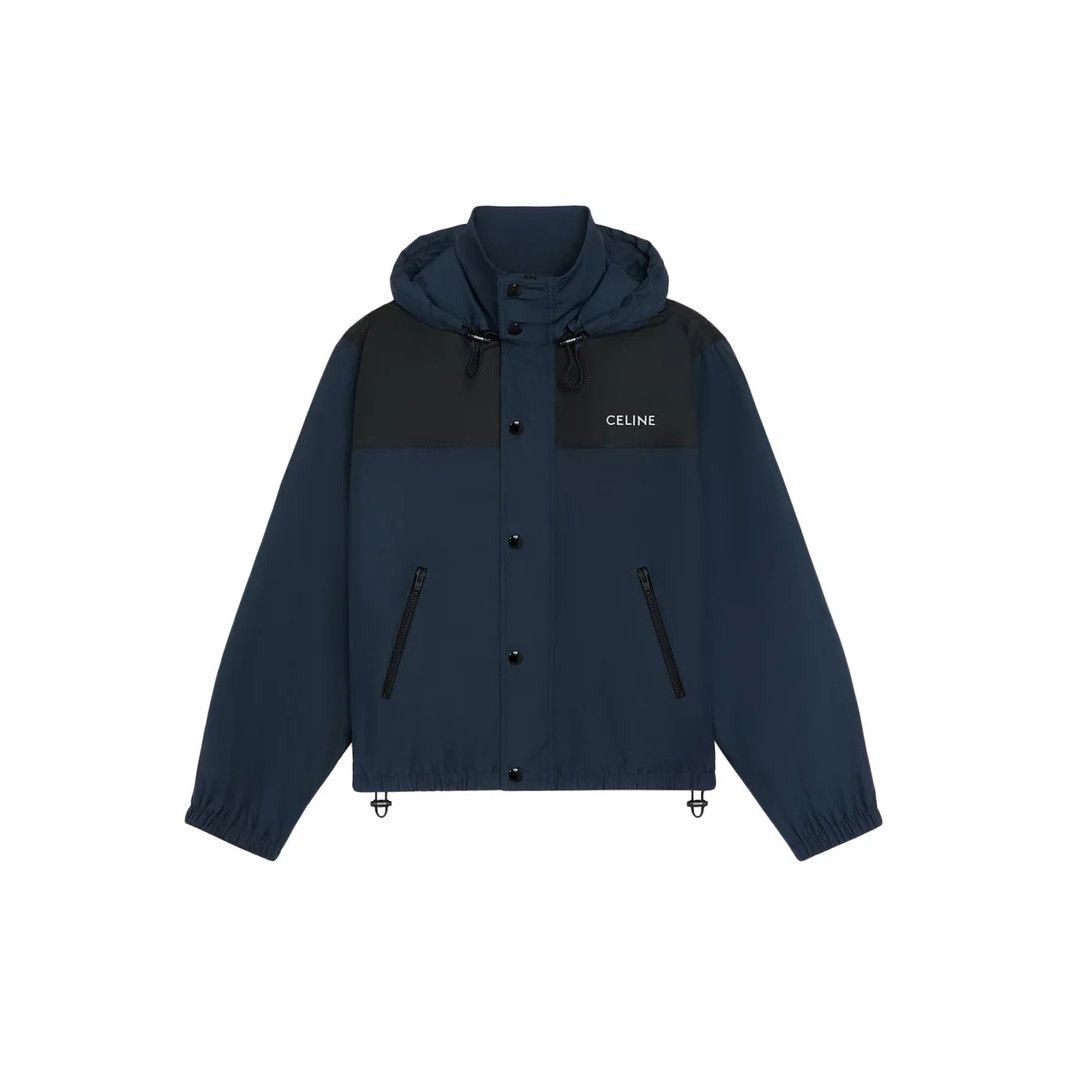 Celine CELINE $2300 Navy Nylon Windbreaker Jacket New & Authentic ( Size US M / EU 48-50 / 2 - 1 Thumbnail