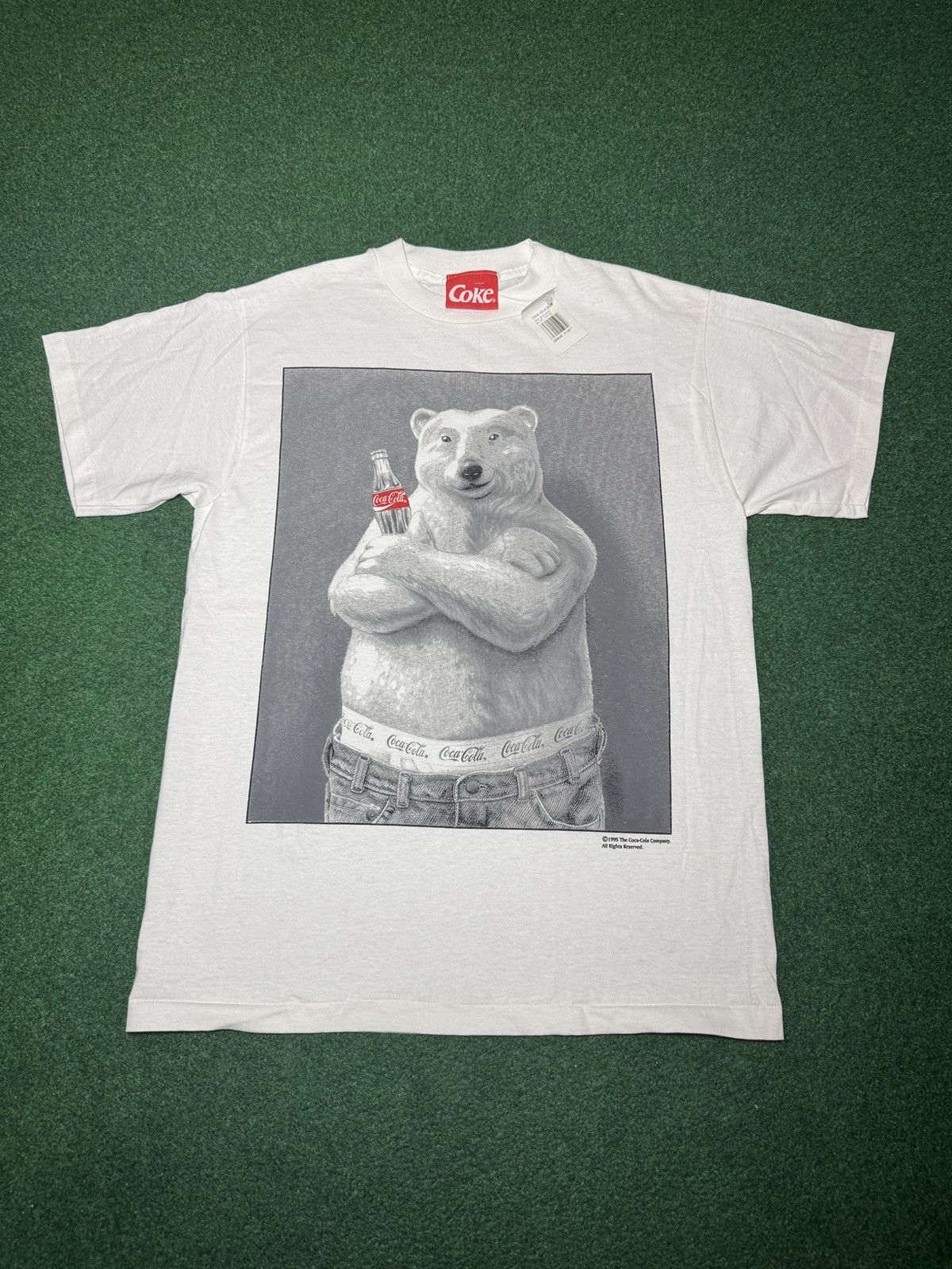 Coca Cola Vintage 90s Coke Coca Cola Polar Bear Jeans Med NWT T Shirt Size US M / EU 48-50 / 2 - 1 Thumbnail
