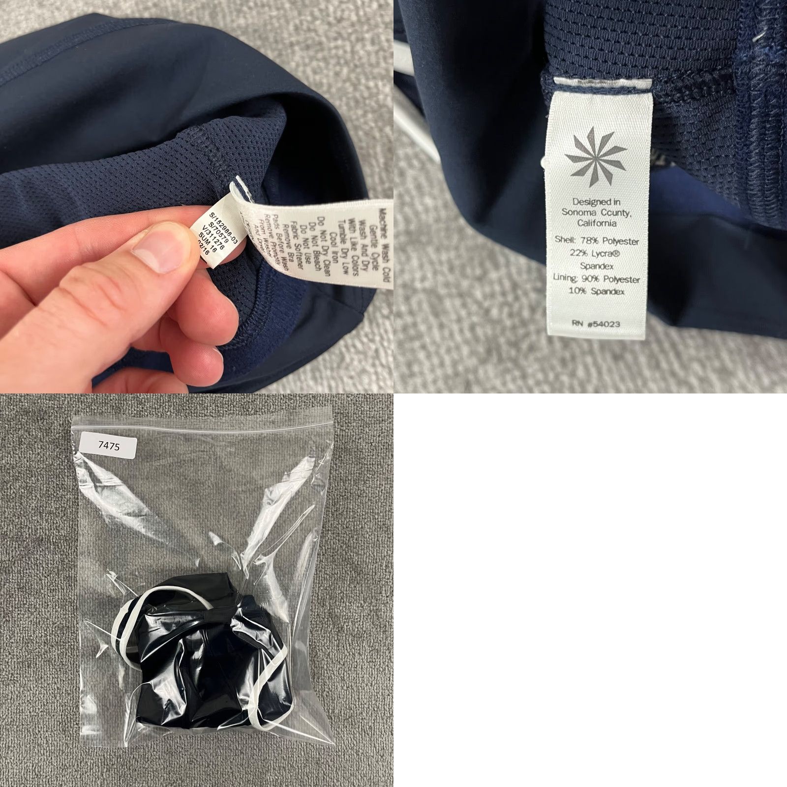 Athleta ATHLETA Sports Bra Bralette XS Movement Compression Navy Blue Womens XS Chest Bralette Size ONE SIZE - 8 Thumbnail