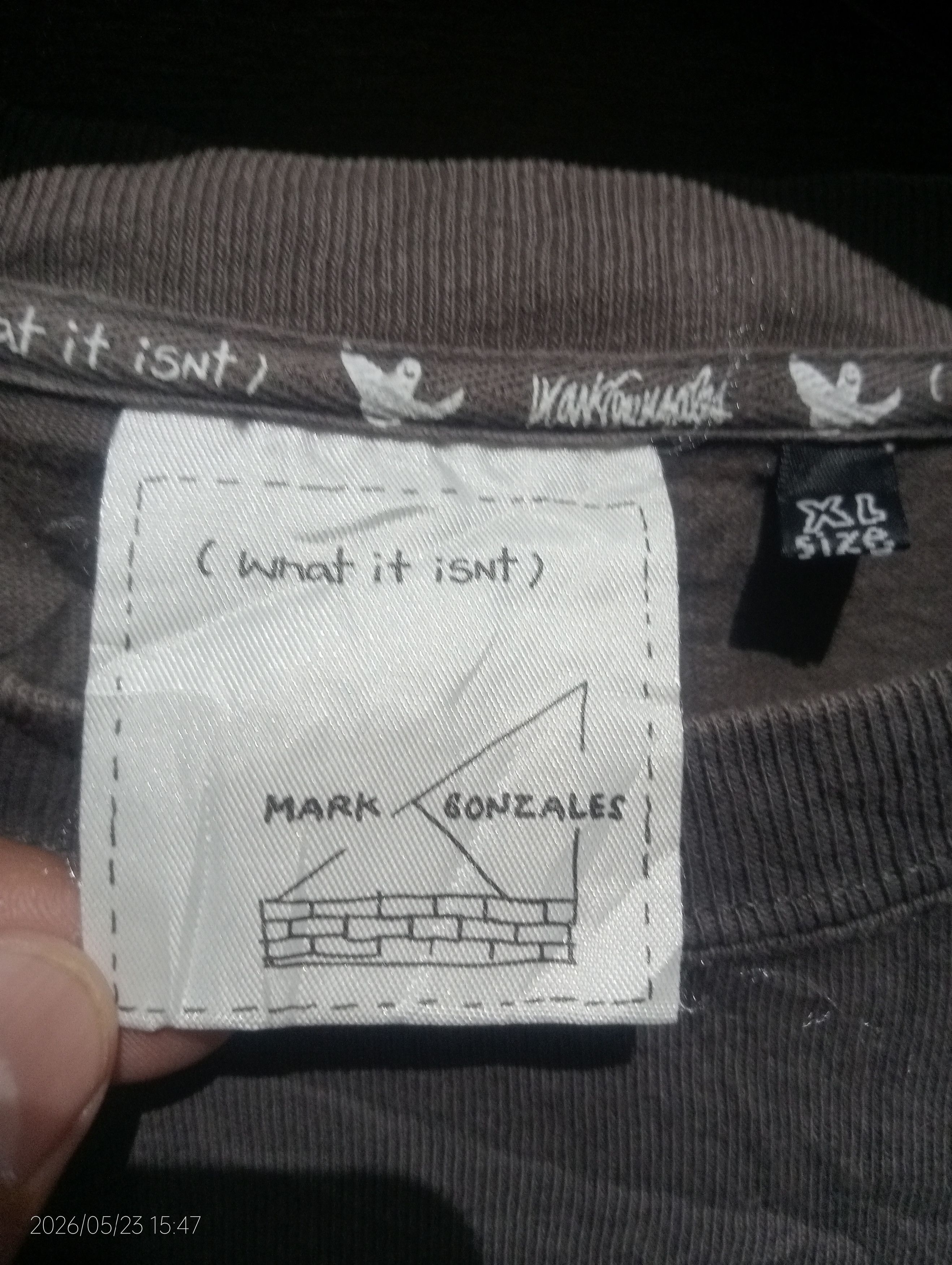 20471120 Vtg '90s Angel Art by Mark Gonzales Skateboard L/S Tshirt Size US L / EU 52-54 / 3 - 2 Thumbnail