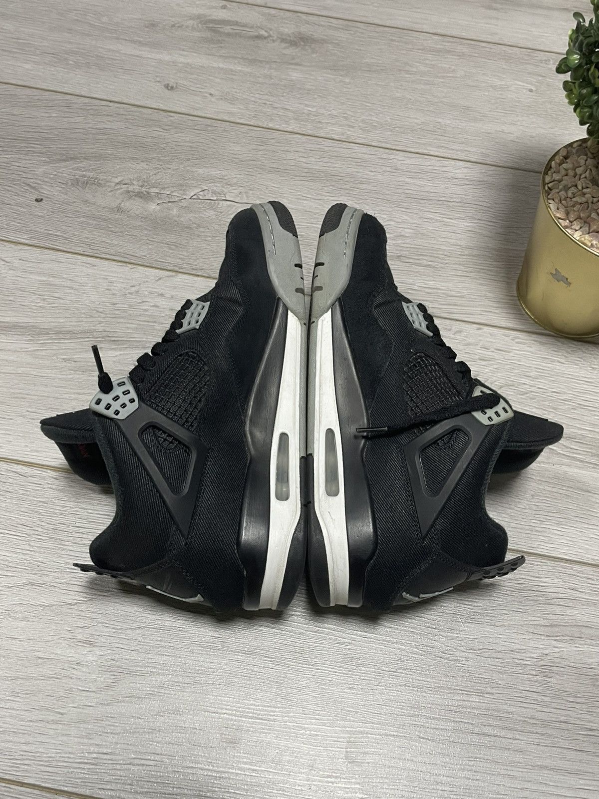 Jordan Brand Nike Jordan 4 Black Canvas sneakers Size US 9 / EU 42 - 10 Thumbnail