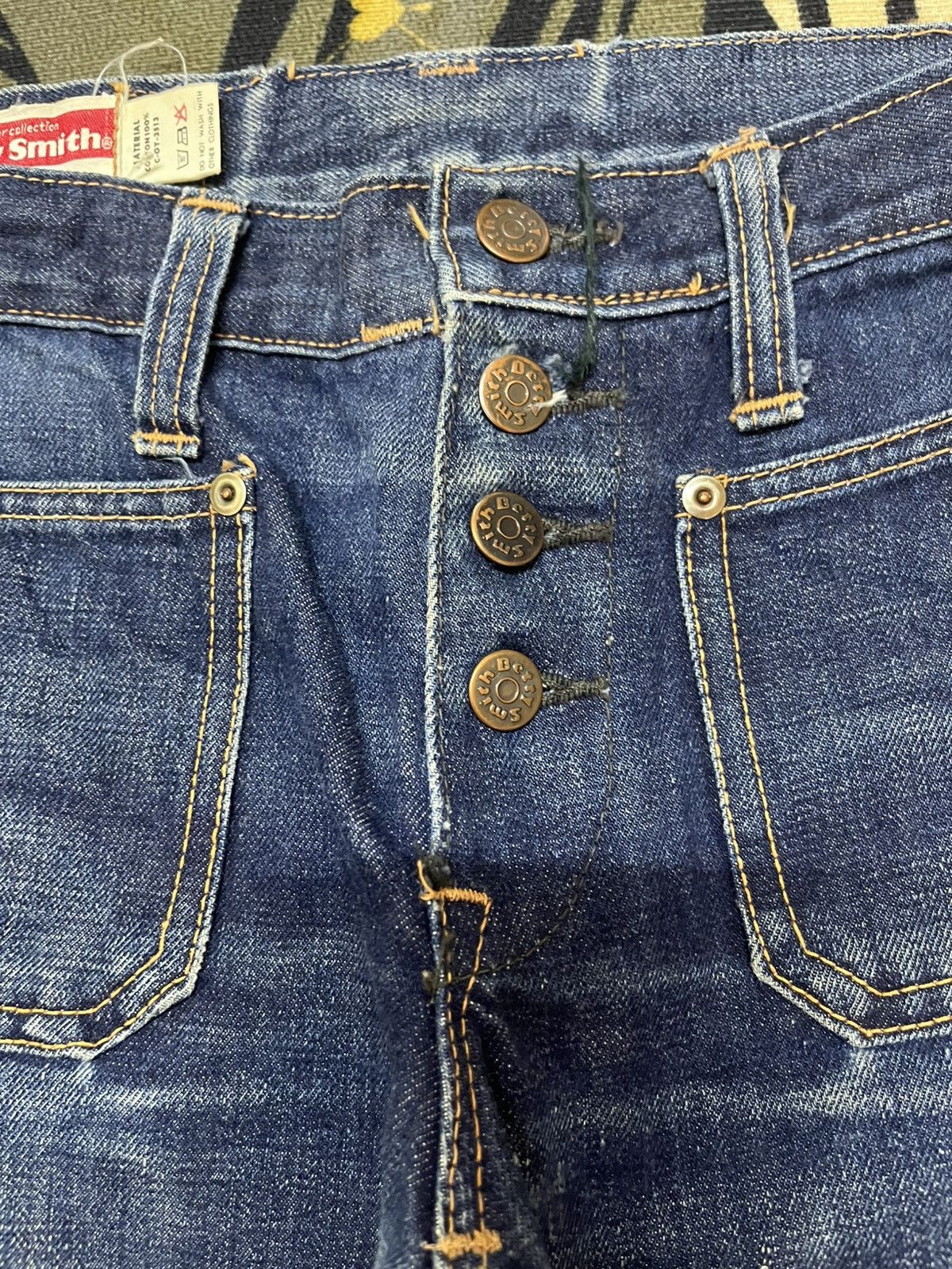 Japanese Brand Vintagw Betty Smith Flare Bell Bottom ButtonFly Denim Size US 29 - 9 Thumbnail