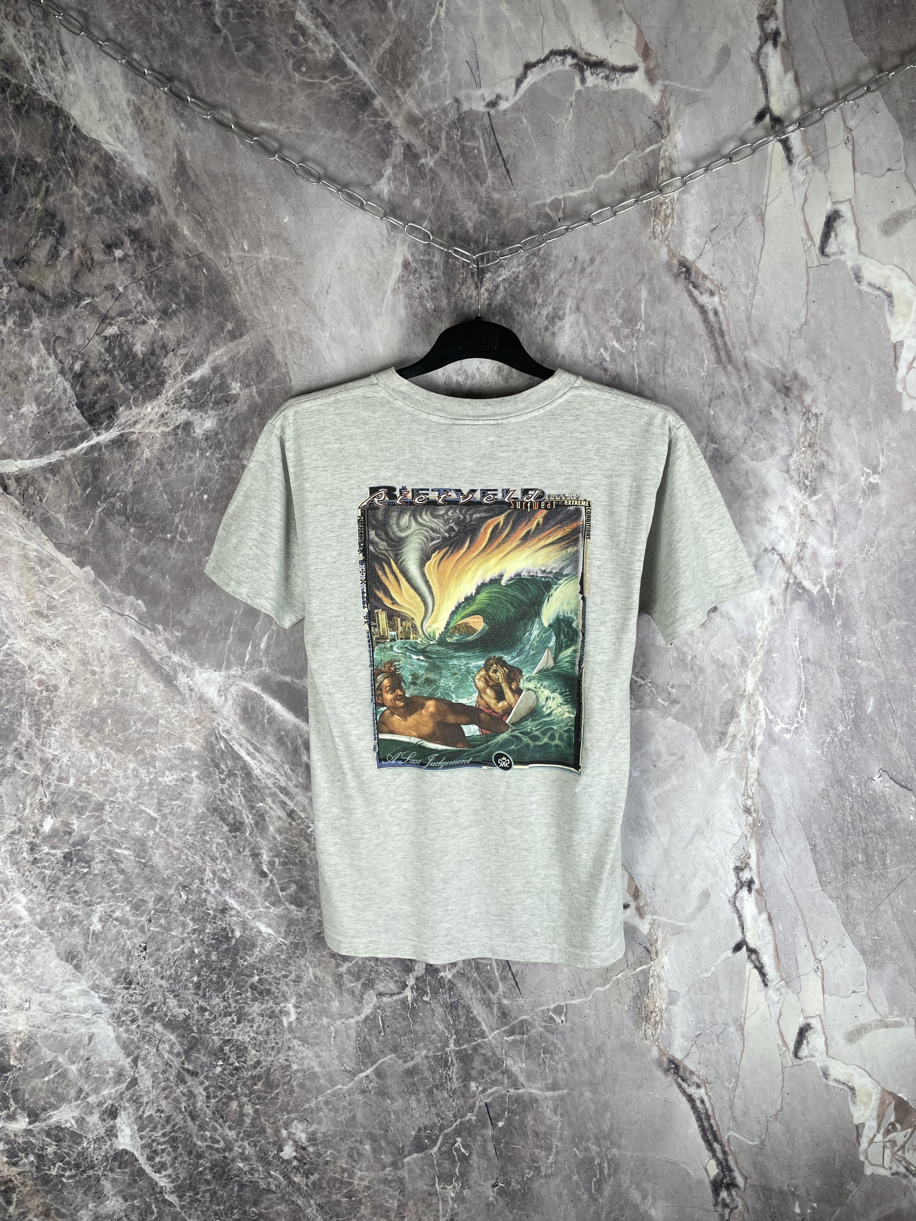 Vintage Vintage Faded 90s Rietveld USA Surfing Tshirt Size US M / EU 48-50 / 2 - 1 Thumbnail