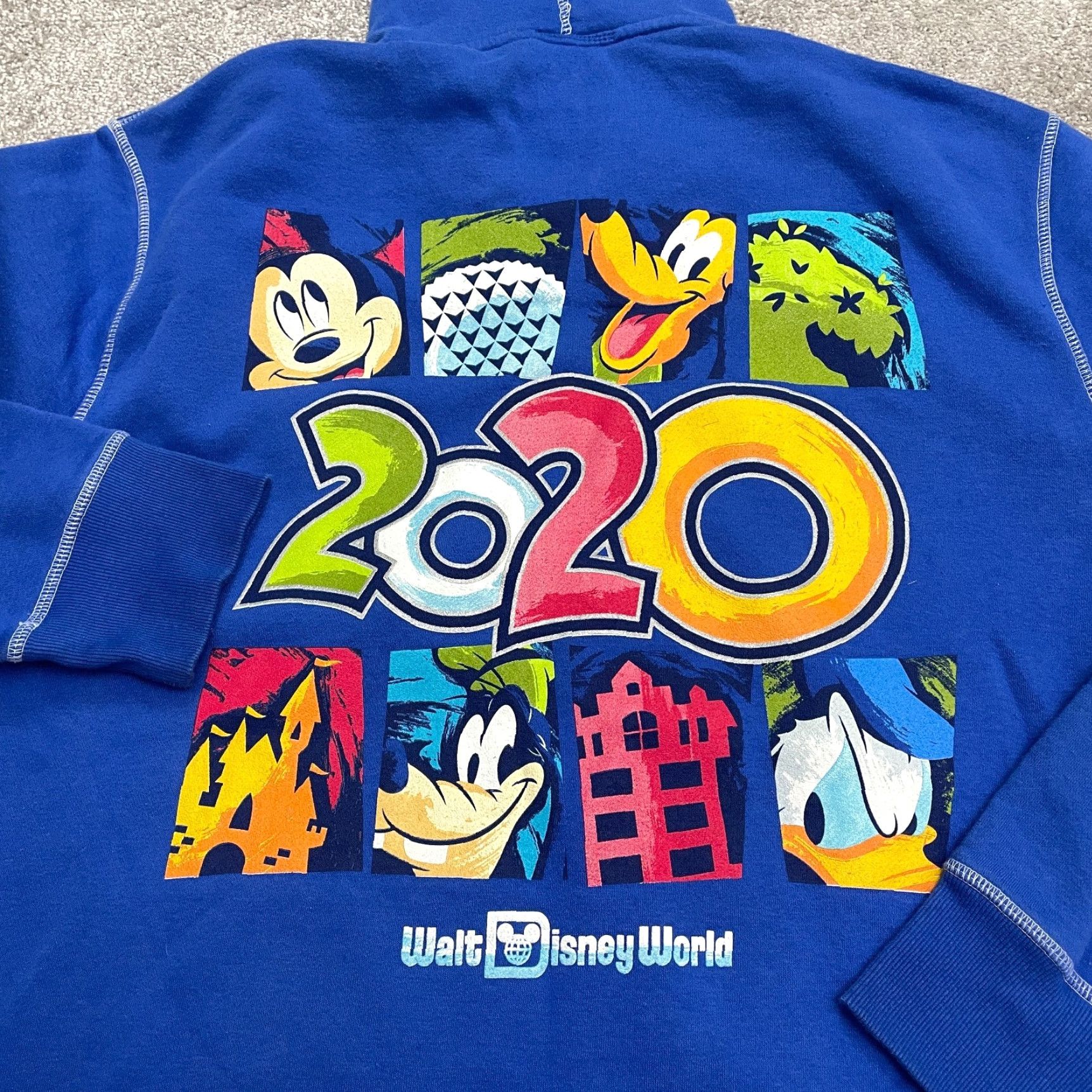 Disney Disney Parks Graphic Hoodie Sweatshirt Mens 2XL Blue Full Zip Cartoon Mickey Mouse Logo Pockets Hooded Casual Size US XXL / EU 58 / 5 - 3 Thumbnail