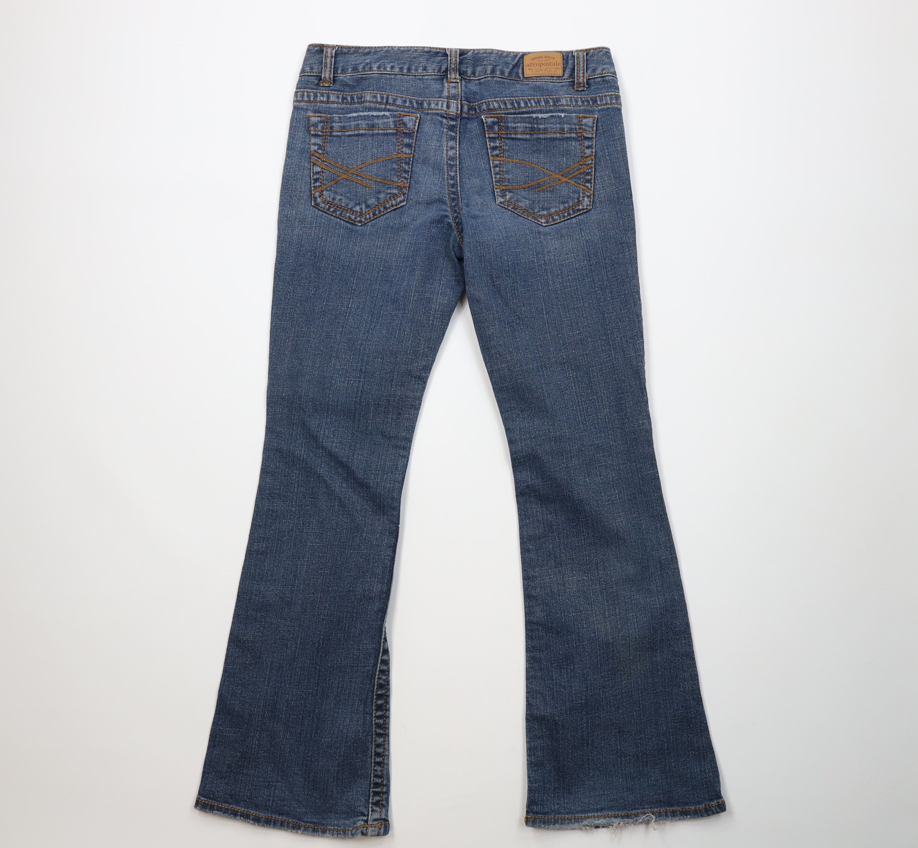 American Eagle Outfitters Vintage Y2K American Eagle Hailey Skinny Flared Jeans Blue Size 30" / US 8 / IT 44 - 10 Thumbnail