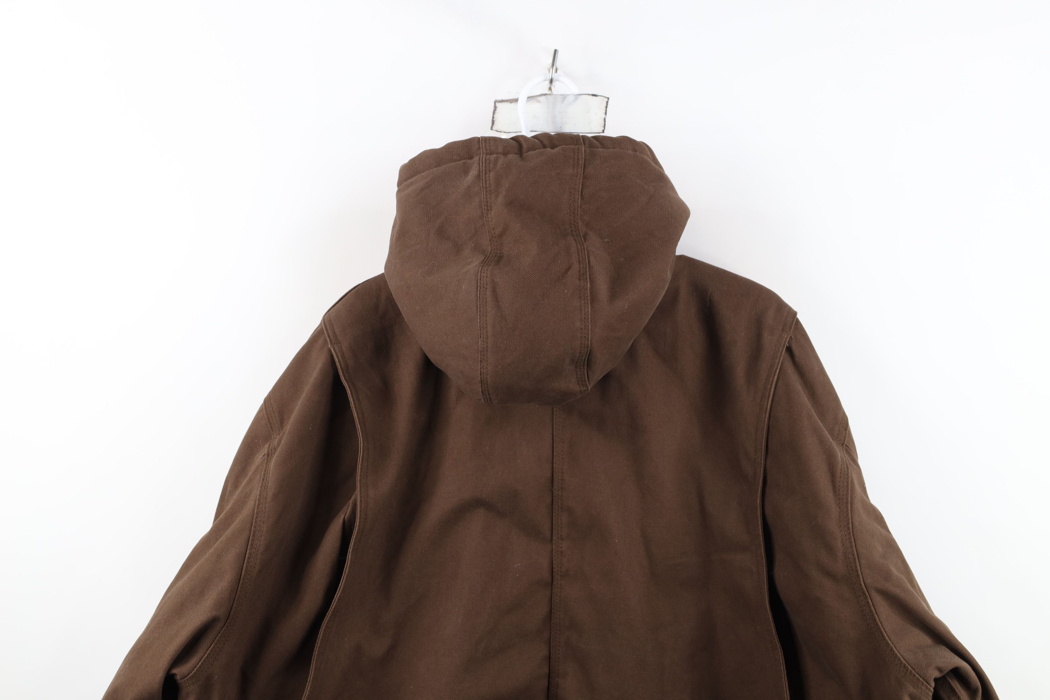Vintage Vintage Y2K Streetwear Lined Canvas Hooded Jacket Brown Size US XXL / EU 58 / 5 - 13 Thumbnail