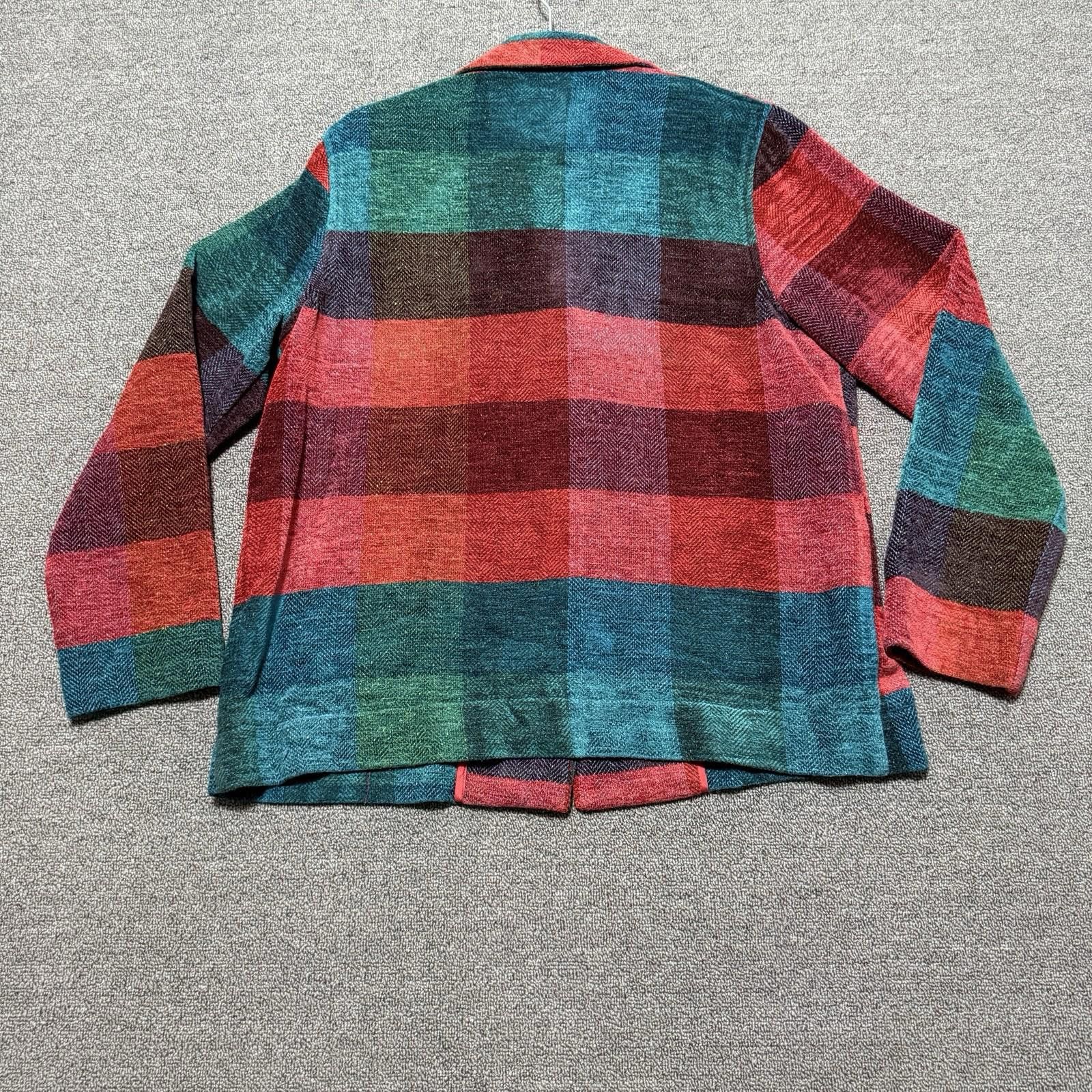 The Territory Ahead The Territory Ahead Womens L Wool/Silk Blend Plaid Jacket Size L / US 10 / IT 46 - 2 Thumbnail