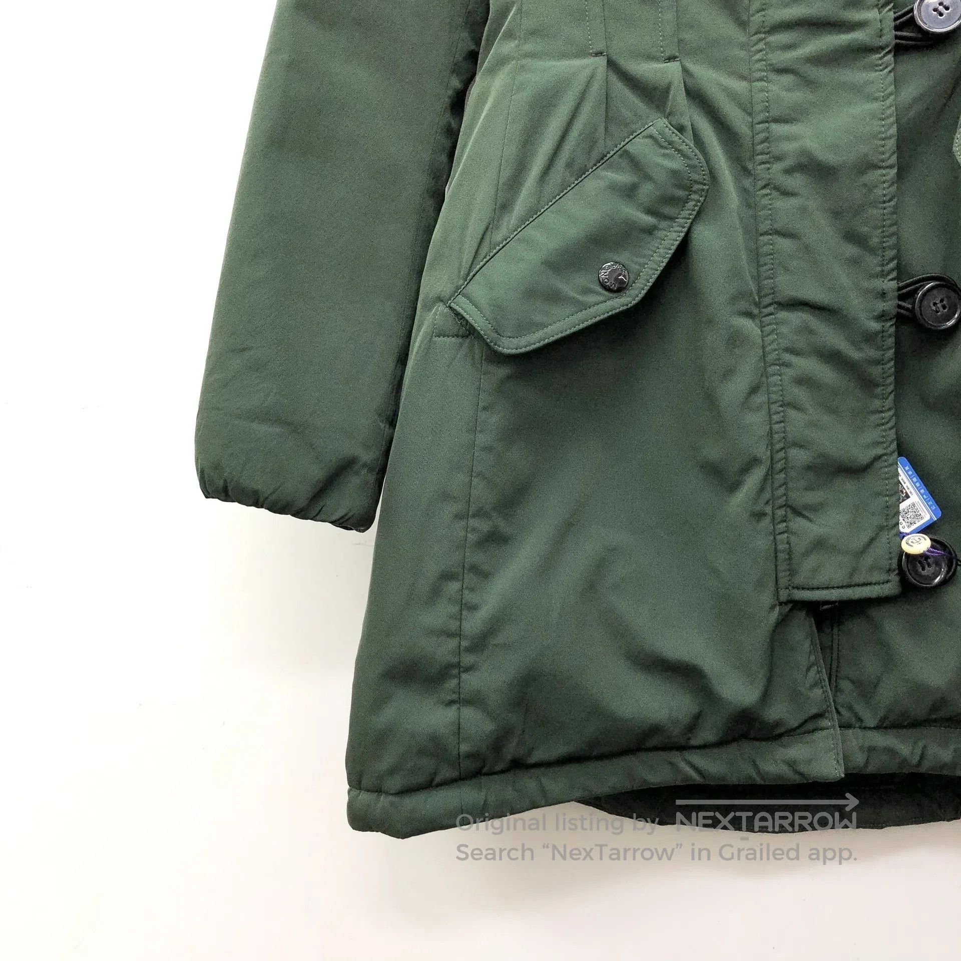 Moncler Moncler Dark Green Hooded Faux Fur Belted Long-sleeve Down Size M / US 6-8 / IT 42-44 - 5 Thumbnail