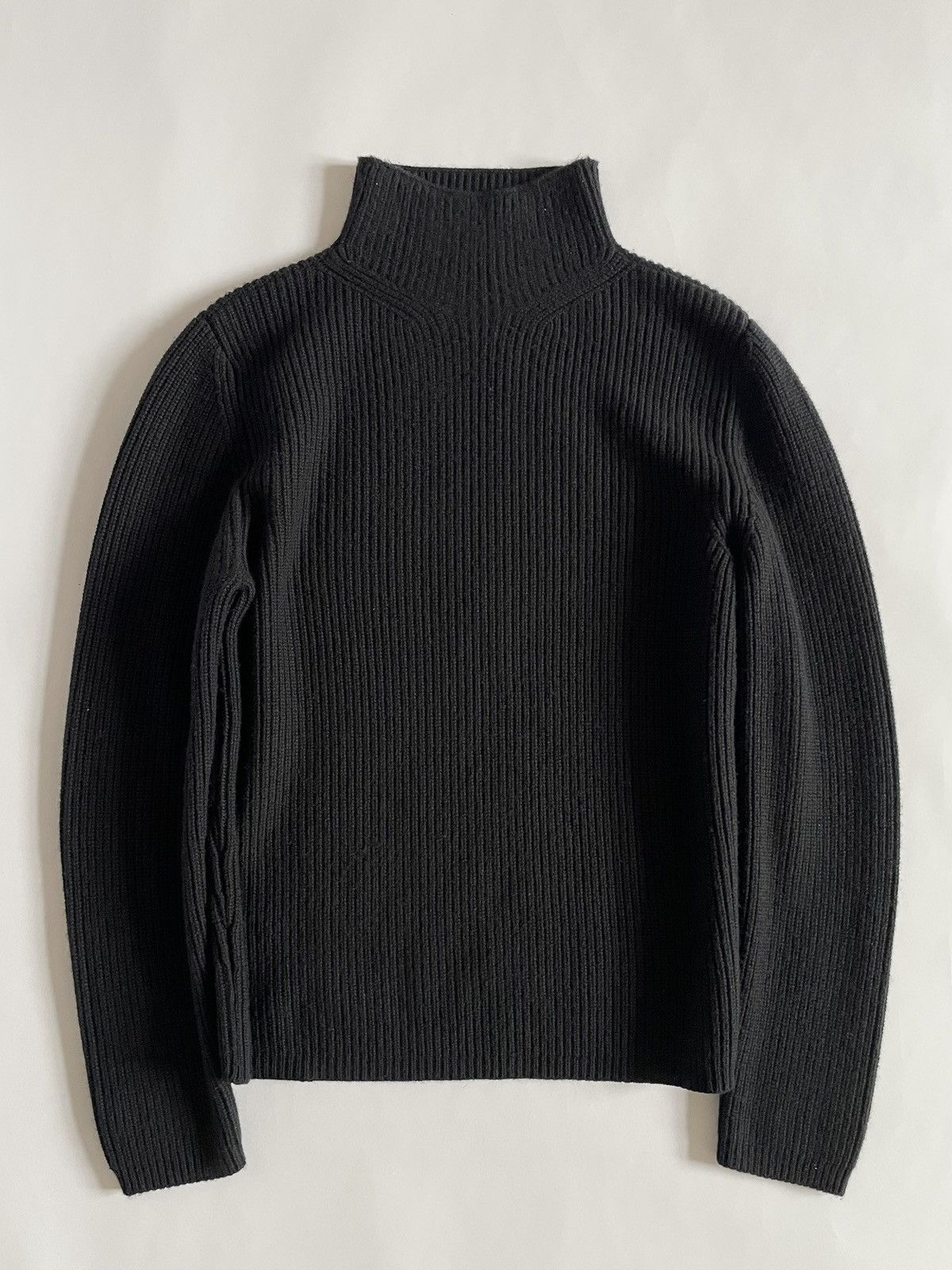Jil Sander Jil Sander Early 2000’s Heavy Wool Ribbed Turtleneck Sweater Size US M / EU 48-50 / 2 - 1 Thumbnail
