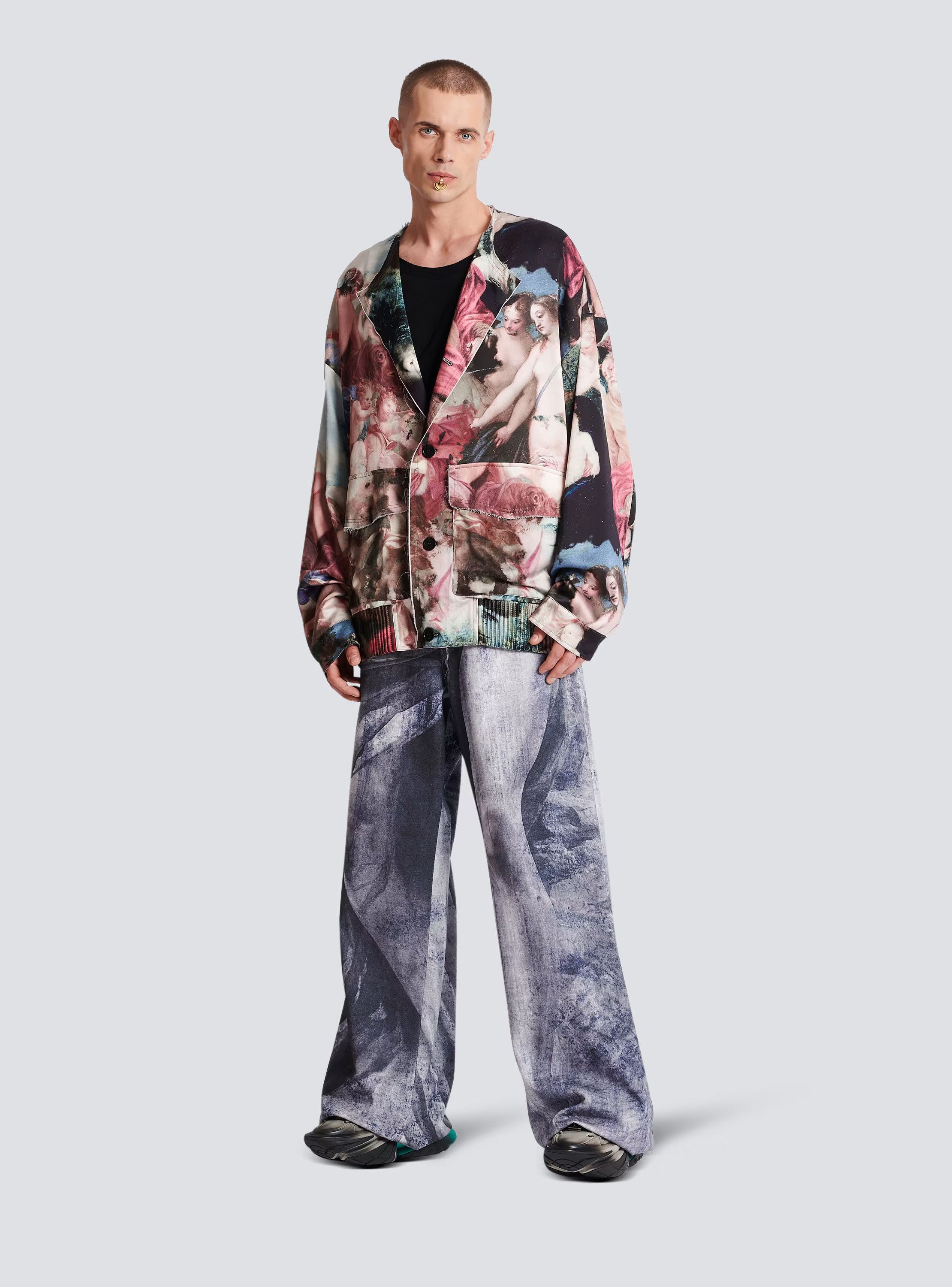 Balmain o1w1db10624 Jacket in Printed Size US M / EU 48-50 / 2 - 2 Thumbnail