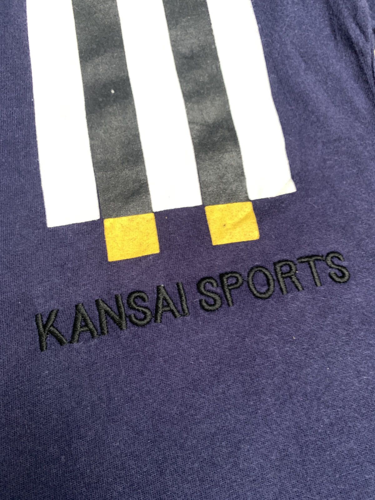 Japanese Brand × Kansai Yamamoto 2000s Kansai Yamamoto Sport Japan Navy Unique Graphic Tee Size US L / EU 52-54 / 3 - 3 Thumbnail