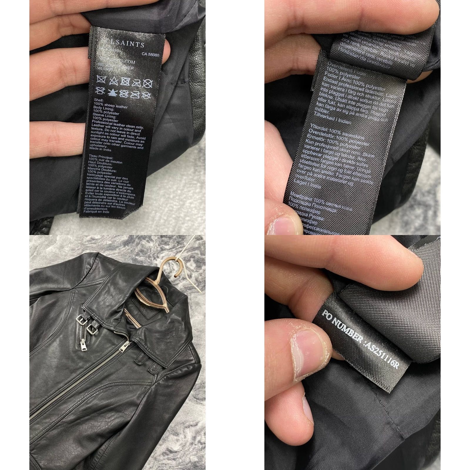 Allsaints VINTAGE AllSaints Leather Biker Jacket Women S Black Jacket Women S Black Leather Biker Time-End 90s Size S / US 4 / IT 40 - 8 Thumbnail