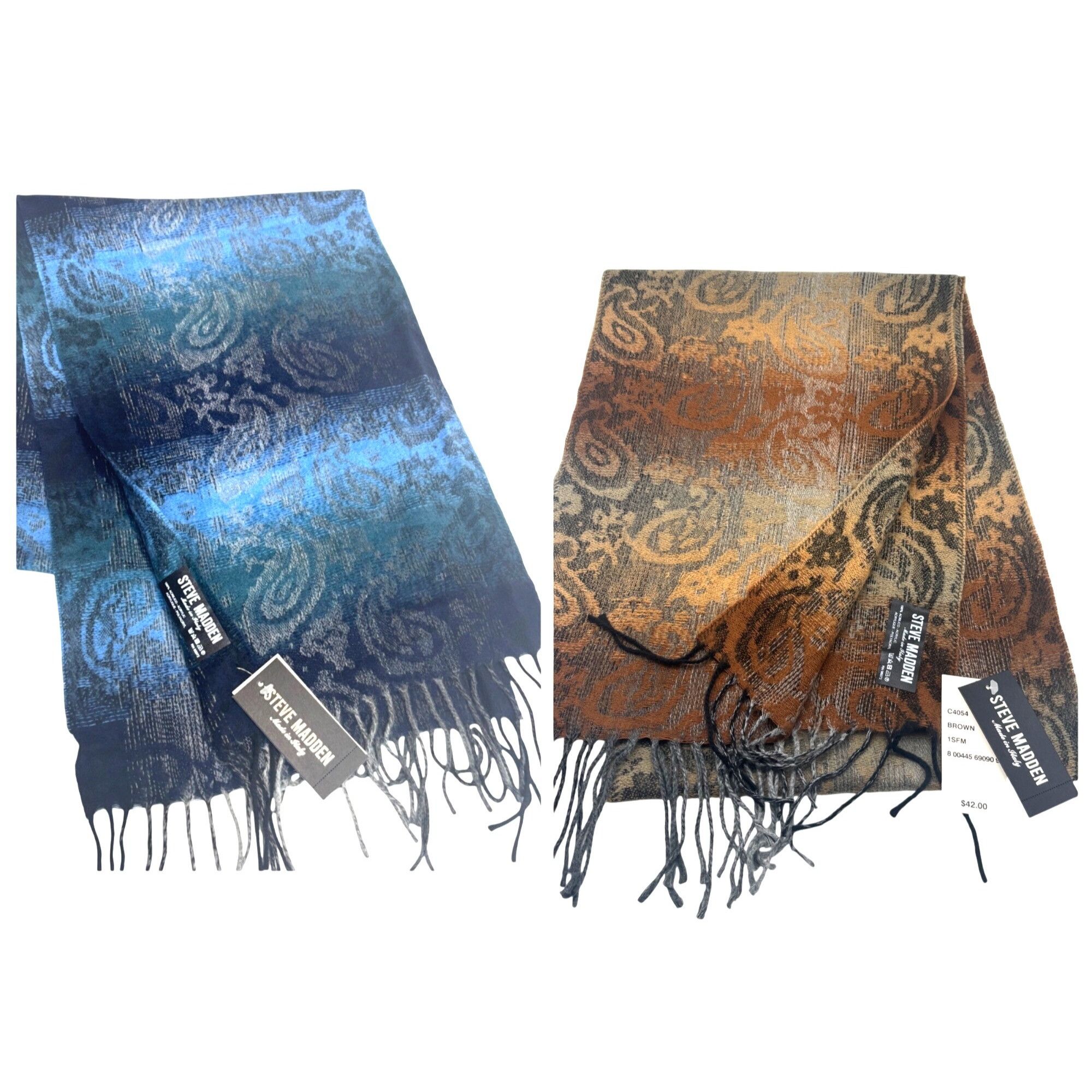 Steve Madden Set of 2 Steve Madden Ombré Paisley Scarves, 11”x 70”, Made Size ONE SIZE - 1 Thumbnail