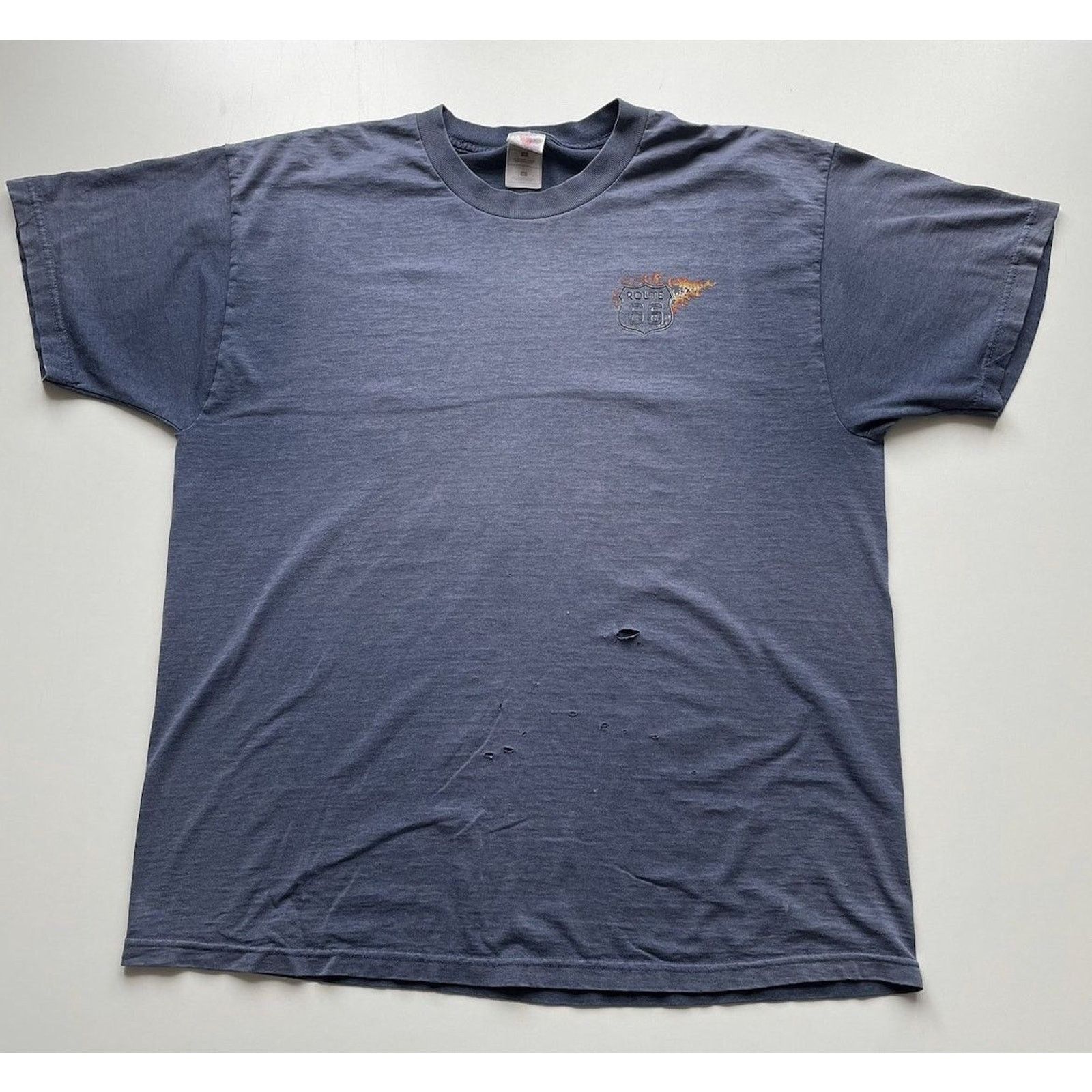Vintage Vintage 90s Route 66 American Car Art T Shirt XL Faded Rare Size US XL / EU 56 / 4 - 3 Thumbnail