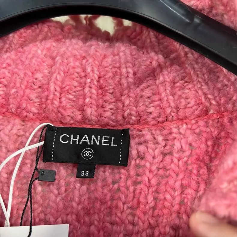 Chanel Chanel Pink Flamingo Teddy Knitted Jacket Size XS / US 0-2 / IT 36-38 - 6 Thumbnail