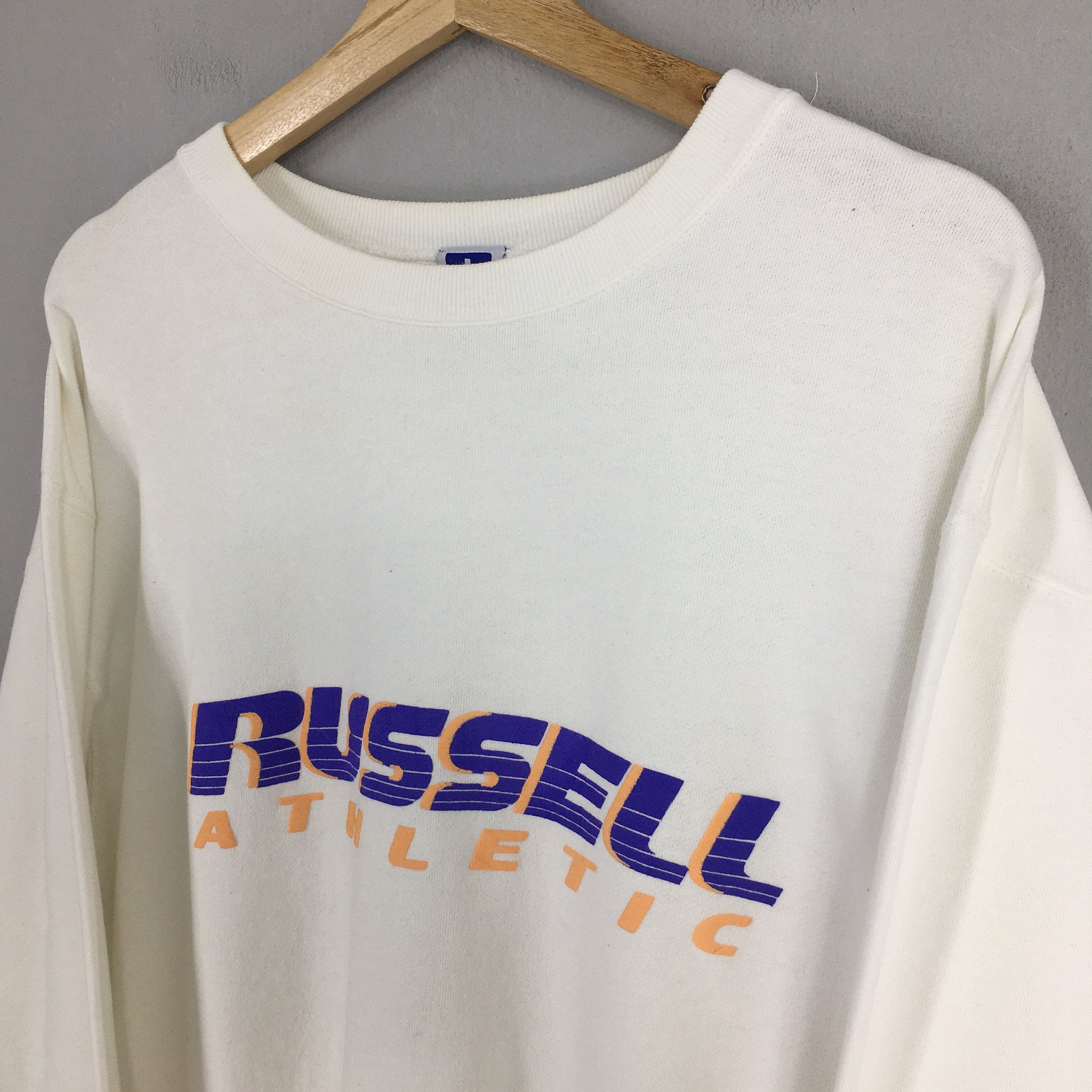 Russell Athletic Vintage 90s Russell Athletic White Sweatshirt Medium Size US M / EU 48-50 / 2 - 3 Thumbnail