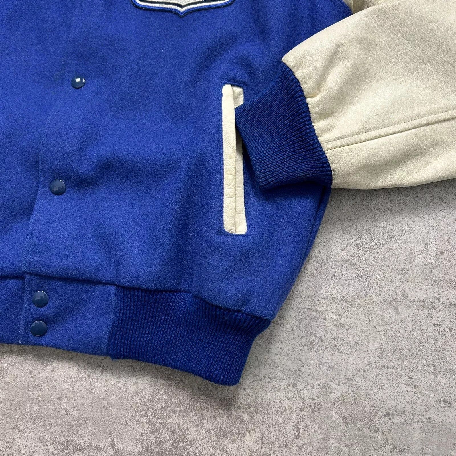 Chalk Line × NHL × Vintage NEW YORK RANGERS VARSITY JACKET LETTERMAN SPELL OUT Size US M / EU 48-50 / 2 - 5 Thumbnail