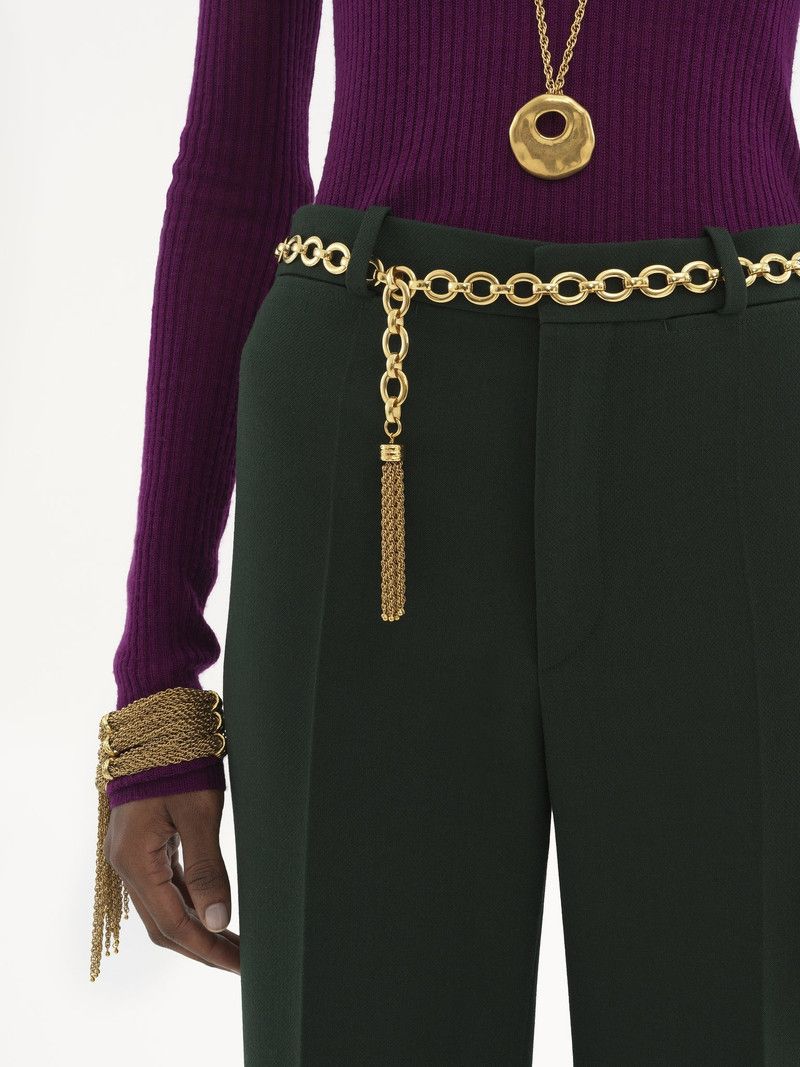 Chloe o1loc1c10326 Flared Tailored Pant in Nightful Green Size 26" / US 2 / IT 38 - 5 Thumbnail