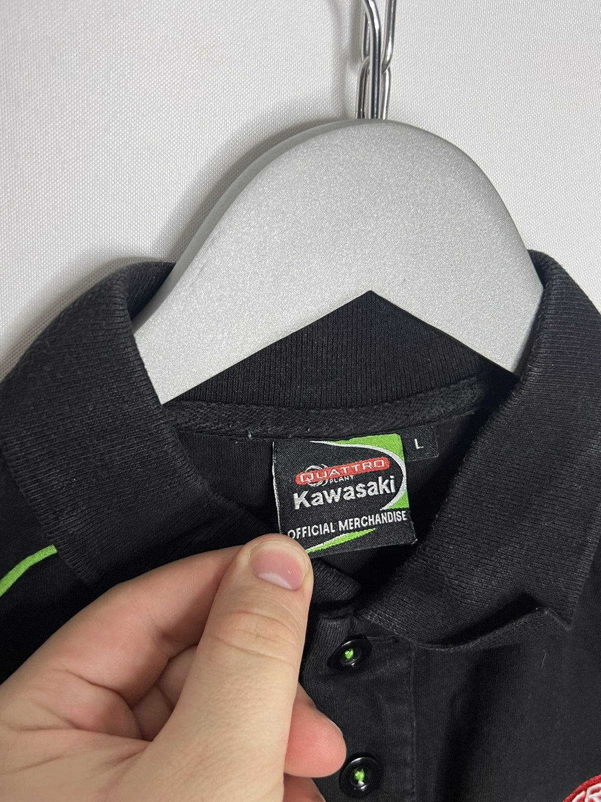 Formula 1 🏎️Vintage Kawasaki Quattro Racing Polo Shirt Tee Short Sleeve Size US L / EU 52-54 / 3 - 10 Thumbnail
