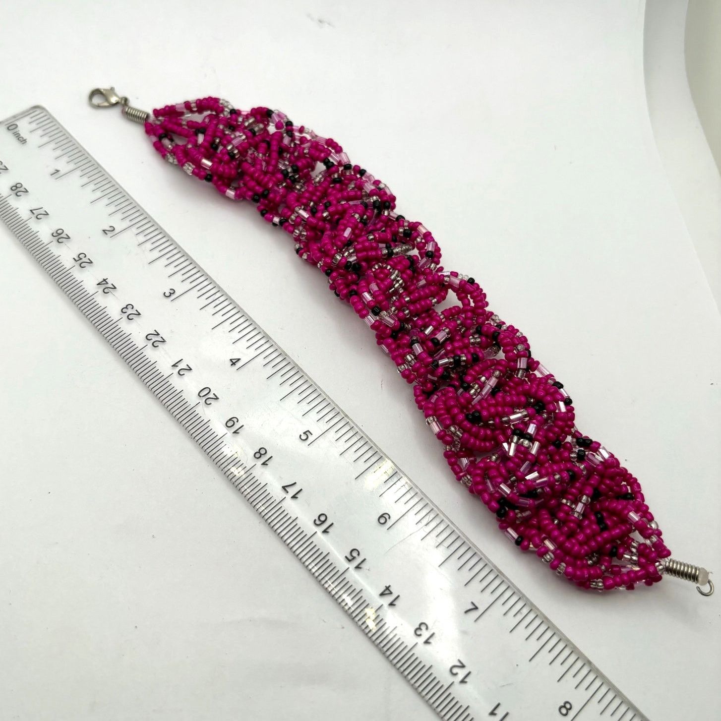 Other Pink & Black Beaded Bracelet Size ONE SIZE - 3 Thumbnail