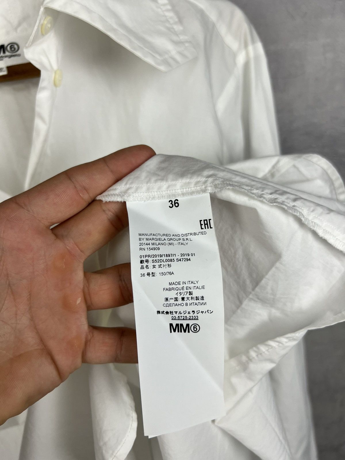 Maison Margiela Maison Margiela Women’s White Button Down Top Shirt Size 36 Size XS / US 0-2 / IT 36-38 - 14 Thumbnail