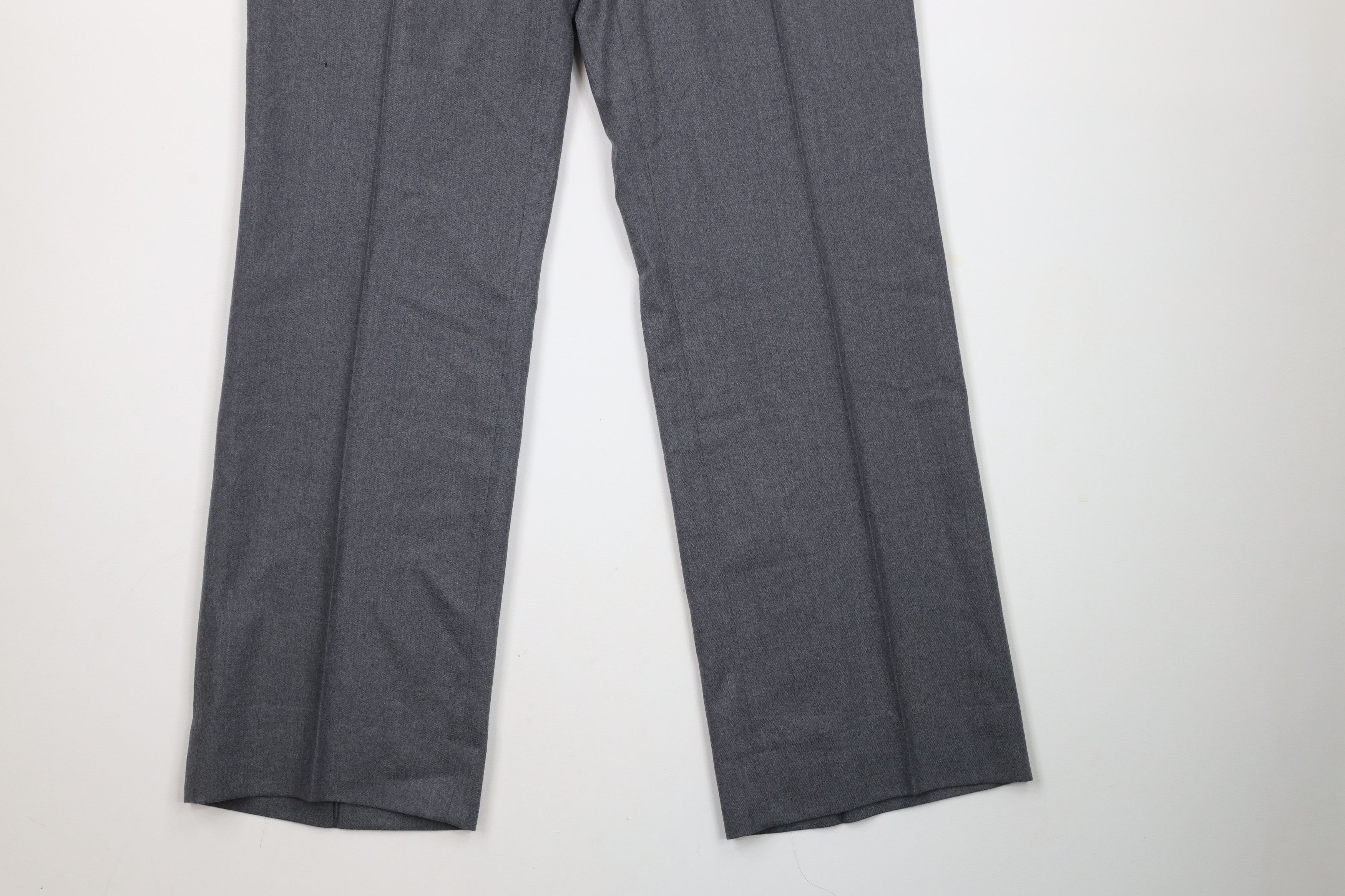 Vintage Vintage 60s 70s Streetwear Wool Bell Bottoms Pants Gray USA Size US 34 / EU 50 - 4 Thumbnail
