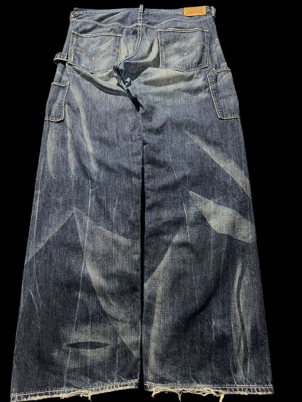 Levi's 💥Baggy💥Vintage Levis 203 Carpenter Washed Distressed Jeans Size US 35 - 2 Thumbnail