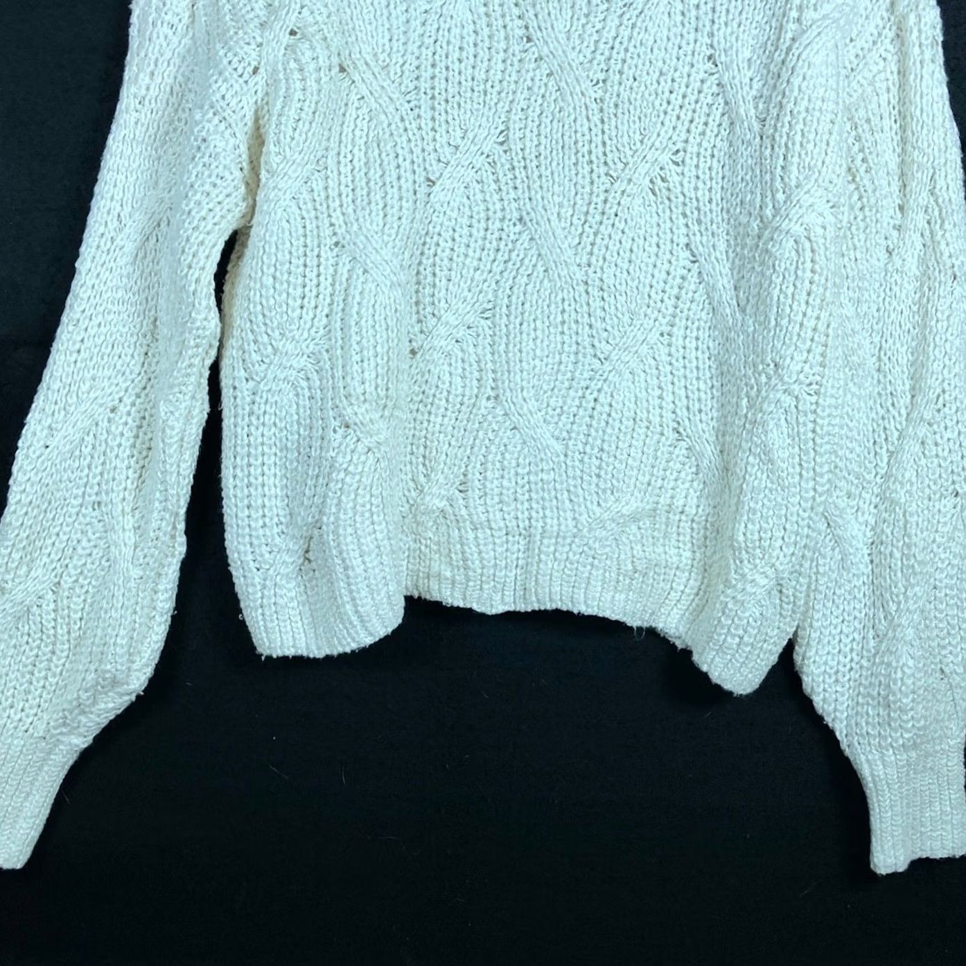 American Eagle Outfitters American Eagle Womens Sweater Cream Mock Neck Knitted Long Sleeve Cotton M Pullover Casual Workwear Boho Preppy 90s? (Please remove uncertain items) Size M / US 6-8 / IT 42-44 - 3 Thumbnail