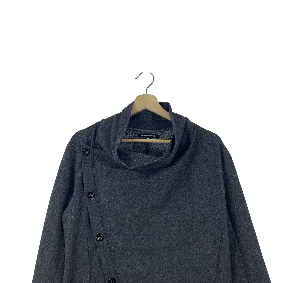 semanticdesign Vintage SEMANTIC DESIGN Asymmetrical Button Cowl Neck Size M / US 6-8 / IT 42-44 - 2 Thumbnail
