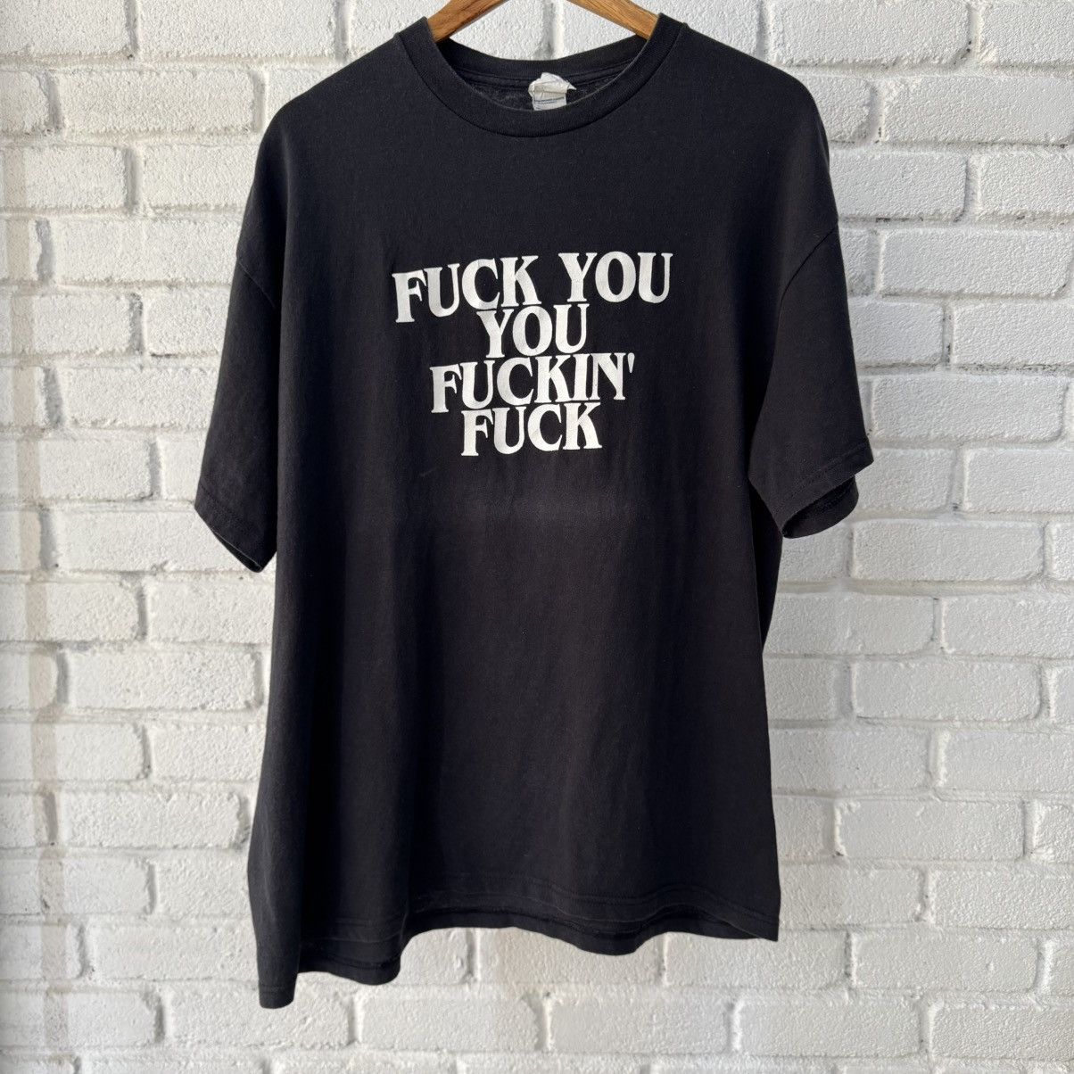 Vintage Fuck You Tee Size US XL / EU 56 / 4 - 1 Thumbnail