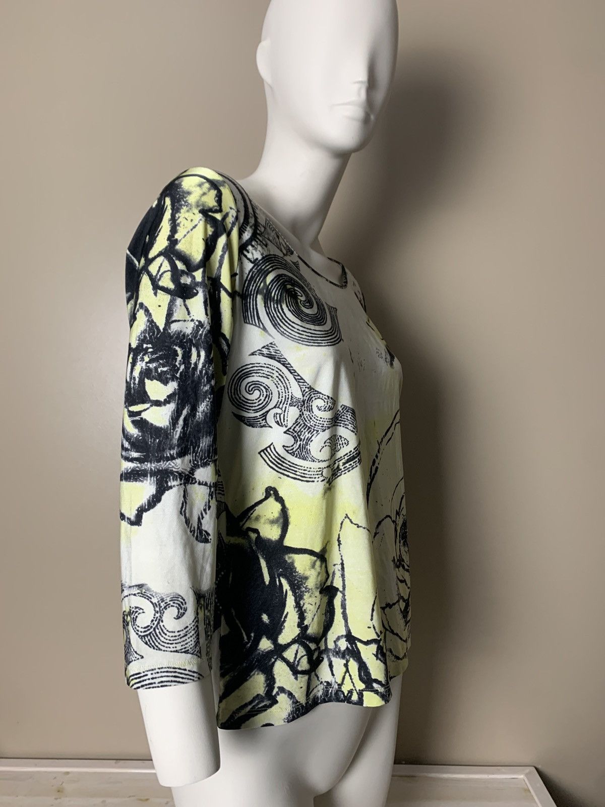 If Six Was Nine × Jean Paul Gaultier × Roberto Cavalli VINTAGE PRINTED ROBERTO CAVALLI TOP Y2K Size M / US 6-8 / IT 42-44 - 7 Thumbnail