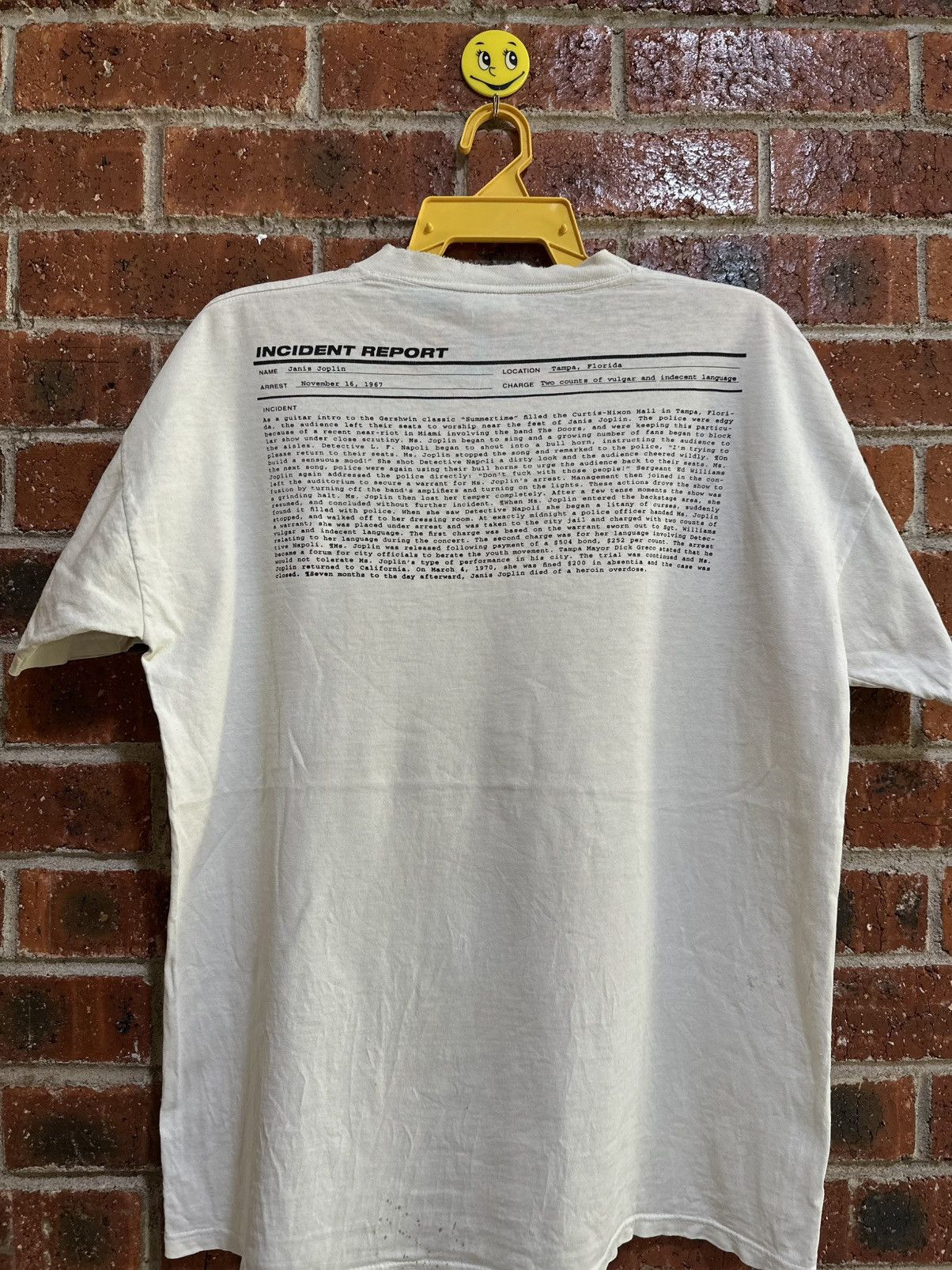 Band Tees Thrashed Vintage Janis Joplin Incident Report Grunge Tee Size US L / EU 52-54 / 3 - 1 Thumbnail