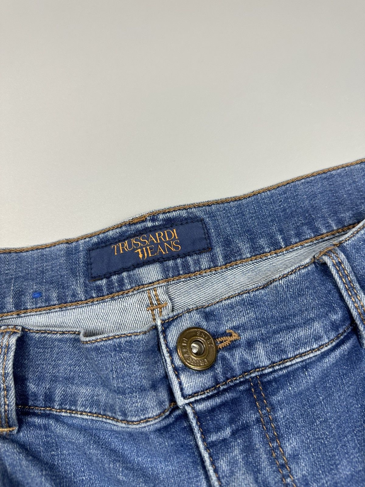 Trussardi Trussardi Tapered Washed Blue Jeans Size US 33 - 4 Thumbnail
