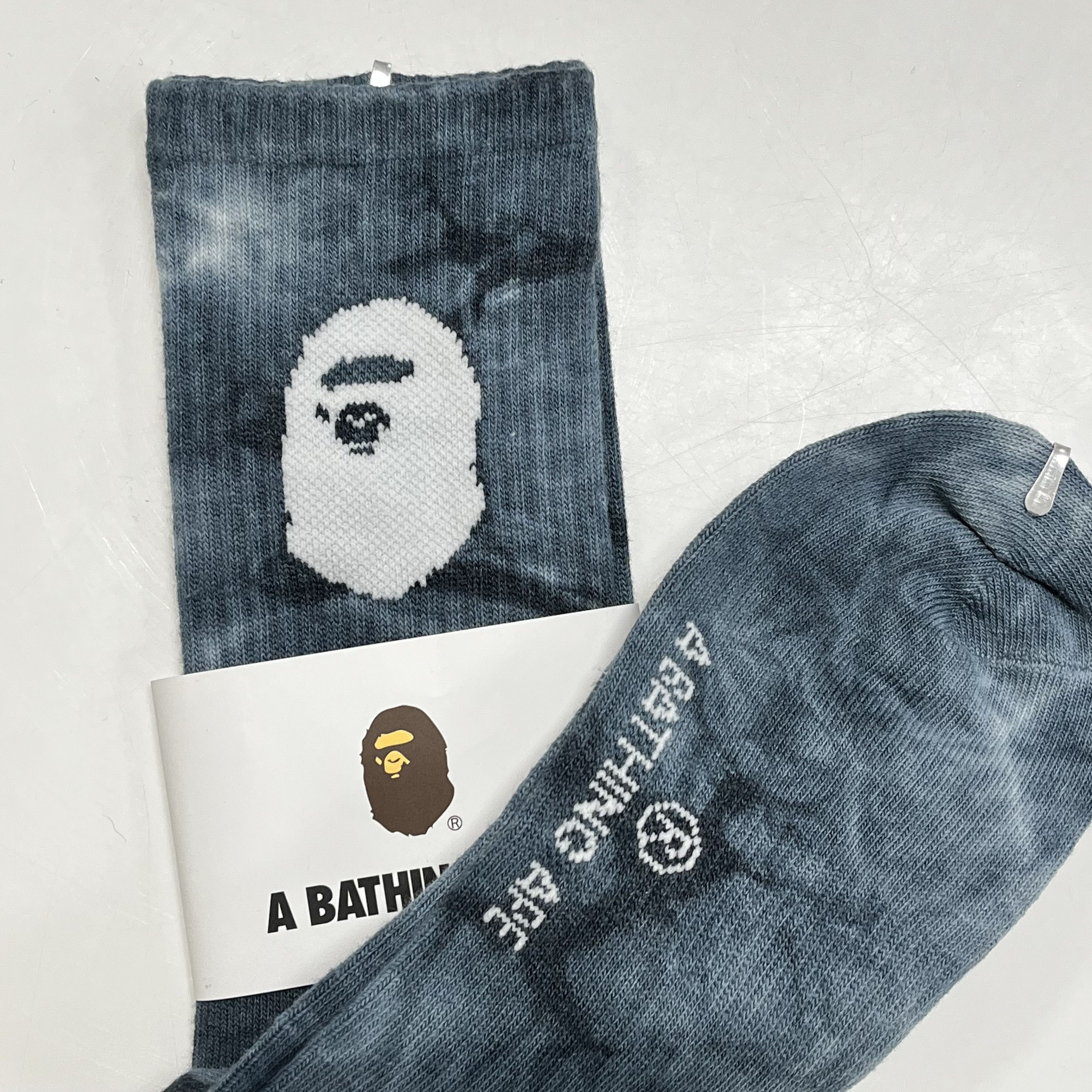 Bape Bape Ape Head Tie Dye Socks Black Size ONE SIZE - 3 Thumbnail