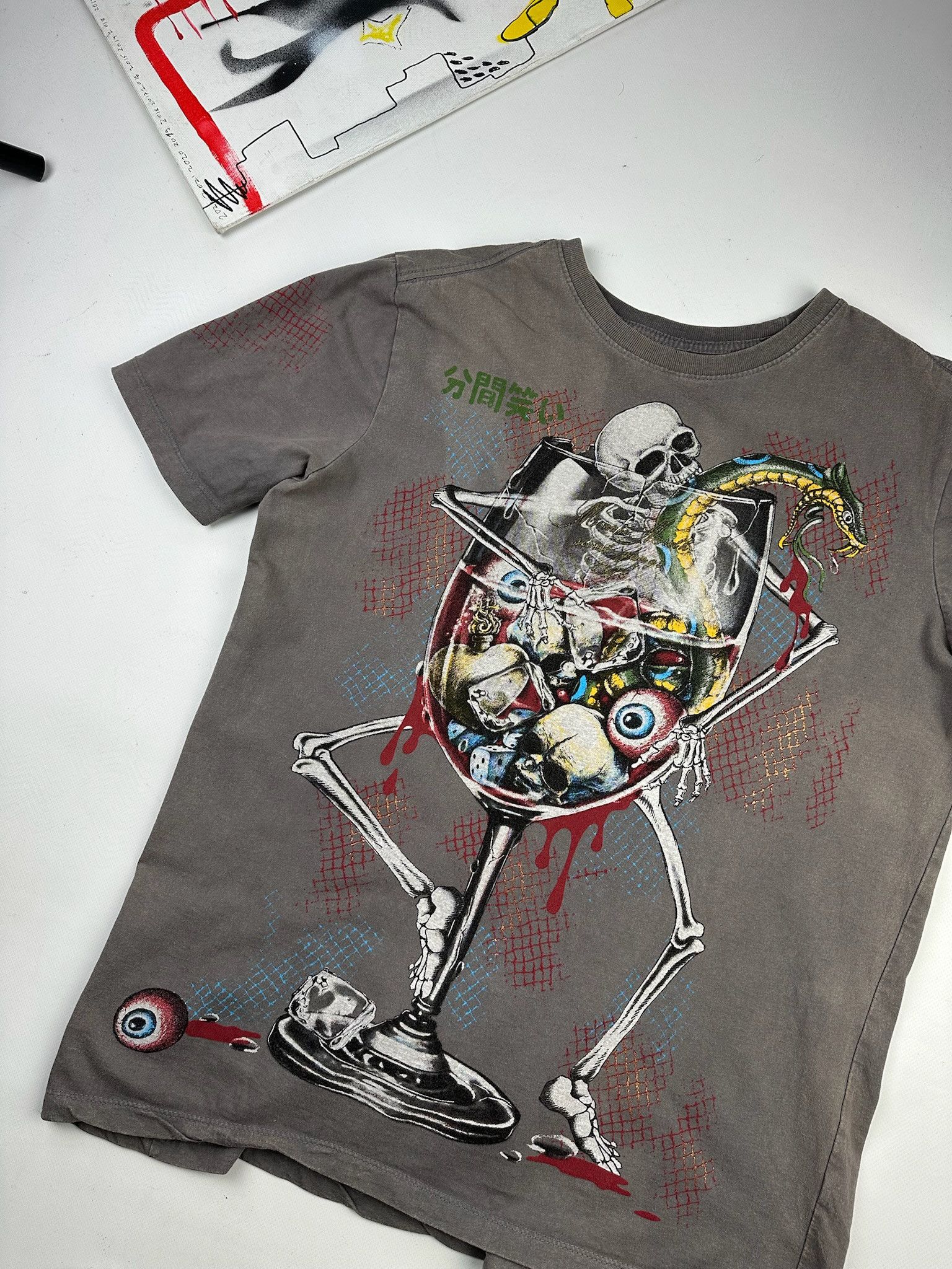 Ed Hardy Minute Mirth Tee Jesse Pinkman style tshirt acid skull drugs Size US M / EU 48-50 / 2 - 4 Thumbnail