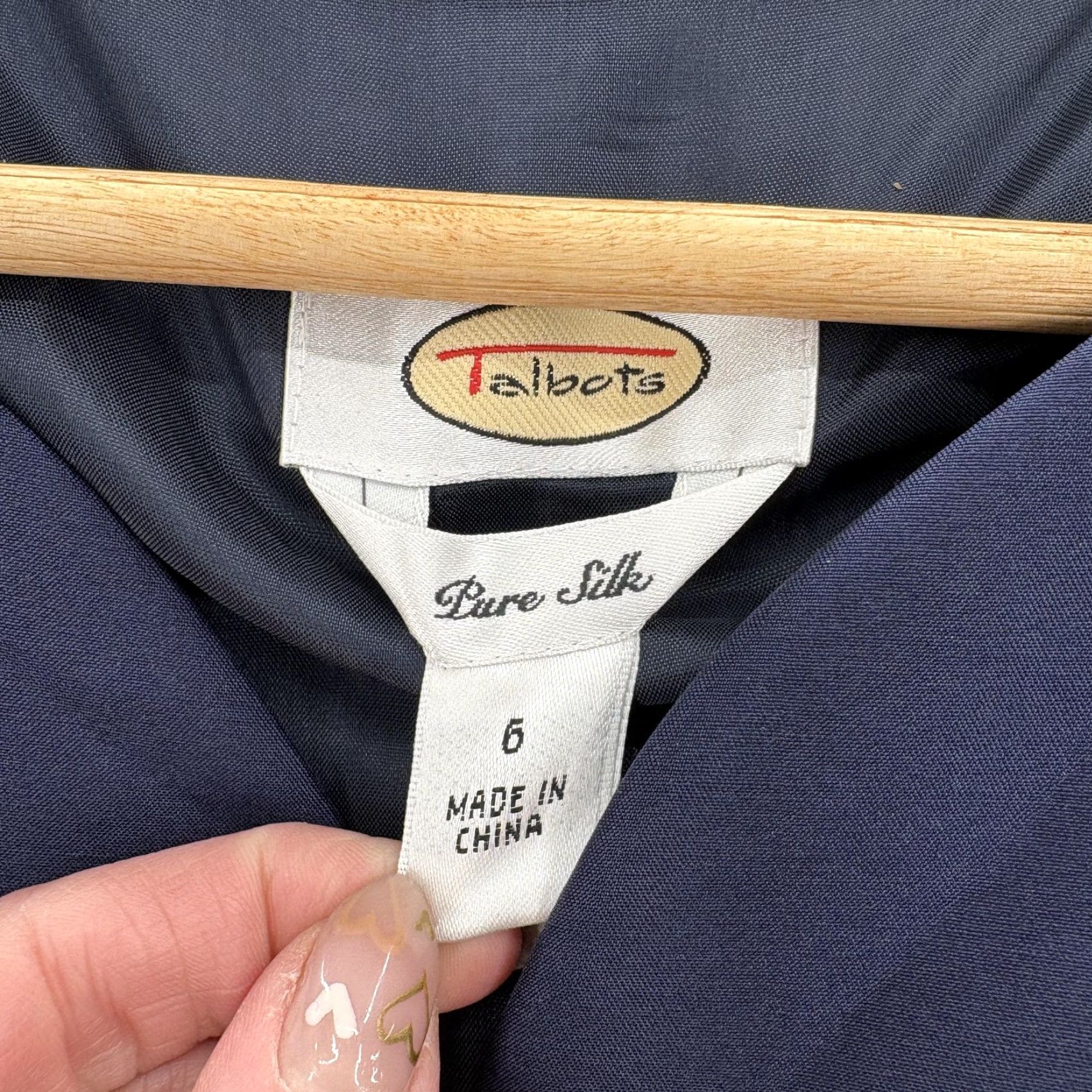 Talbots Talbots Jacket Skirt Set Womens 6 Blue Pure Silk Chiffon Formal Wedding Size 28" / US 6 / IT 42 - 3 Thumbnail