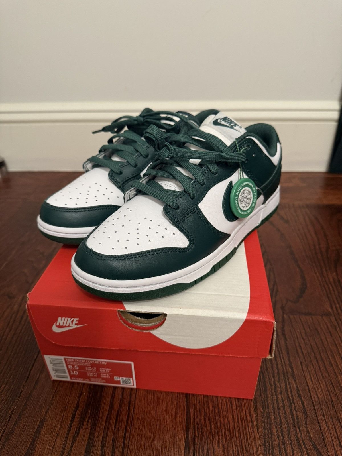 Nike Dunk Low Varsity Green 'Michigan State' size