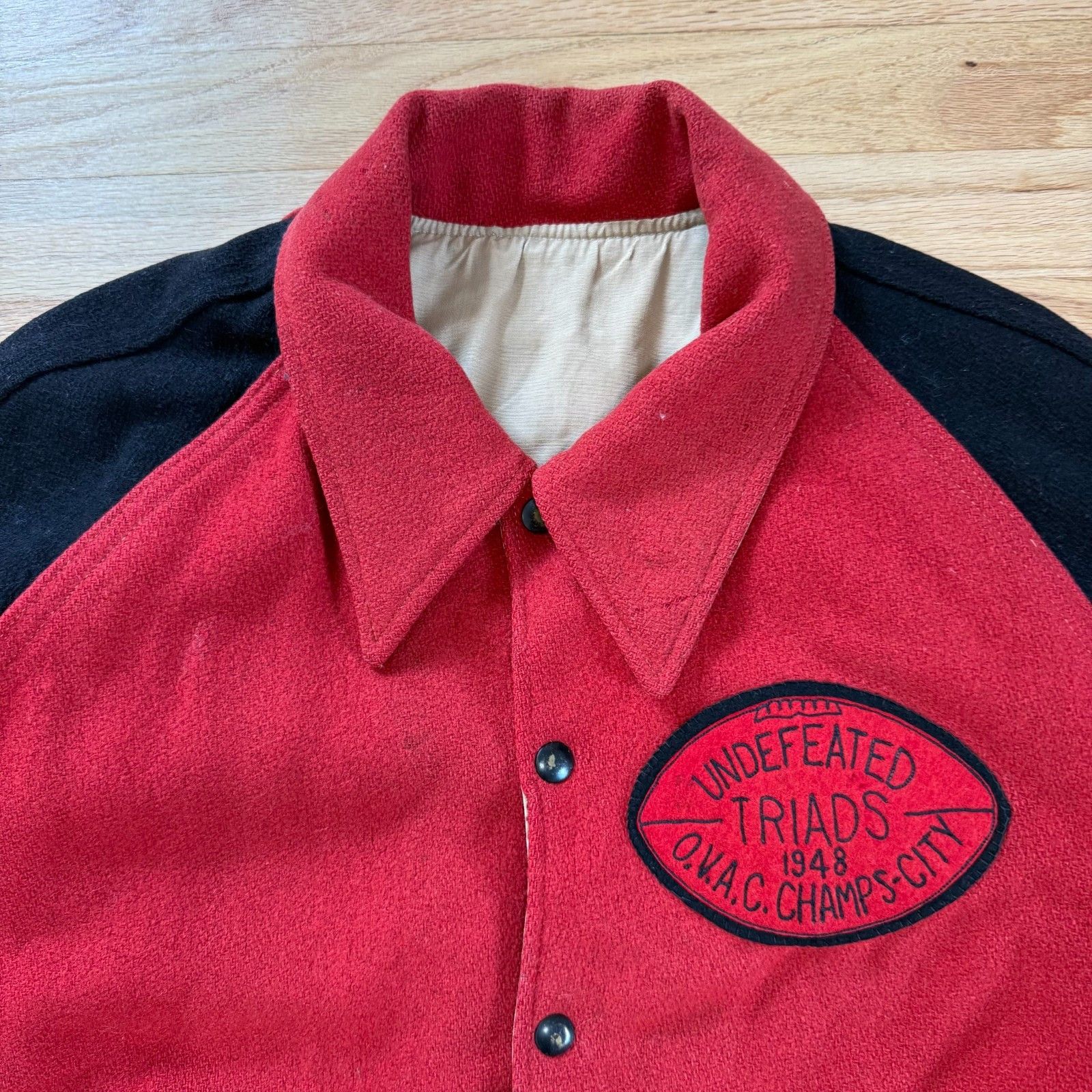 RRL Ralph Lauren 1948 Oxford Sporting Goods Wool Vintage Football Jacket Size US M / EU 48-50 / 2 - 9 Thumbnail