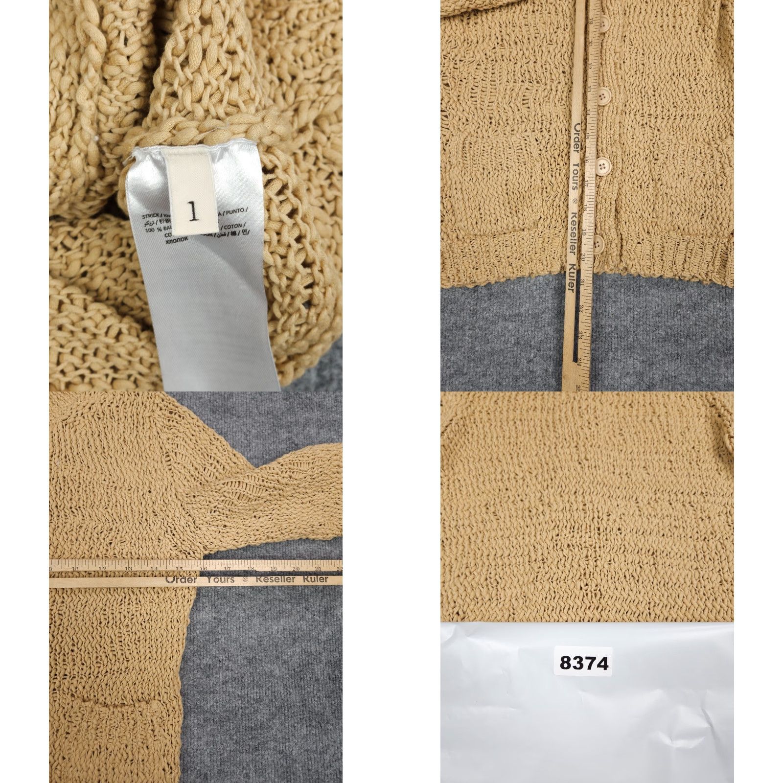DOROTHEE SCHUMACHER Dorothee Schumacher Sweater Cardigan Women's 1 (US 2) Beige Buttons Knit Woven Cardigan Men/Women? Size XS / US 0-2 / IT 36-38 - 8 Thumbnail