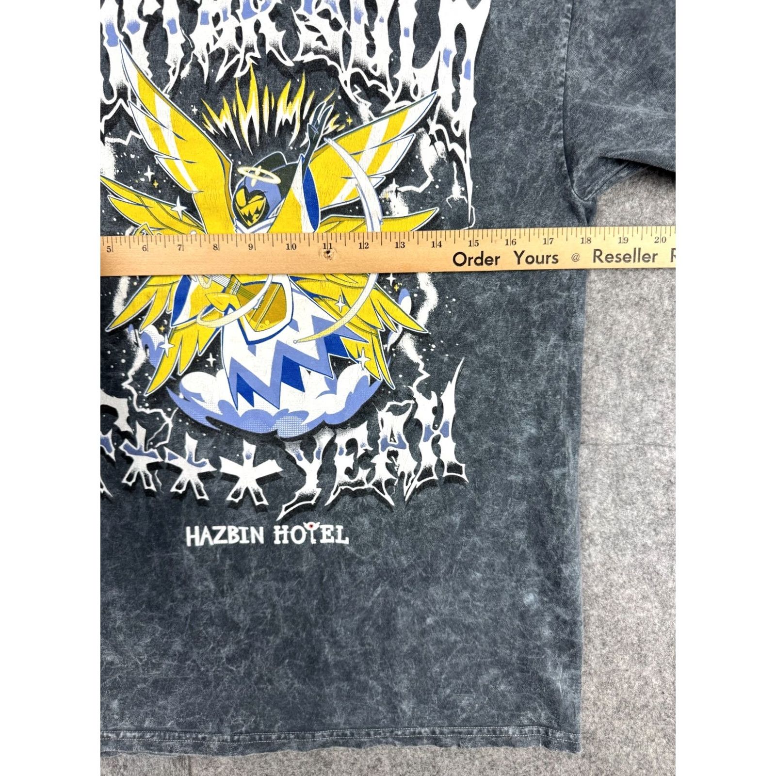 Vintage Hazbin Hotel Adam Shirt T-Shirt Mens Small Gray F*** Yeah Mineral Wash S Crew Neck Short Sleeve Cotton Shirt Size US S / EU 44-46 / 1 - 7 Thumbnail