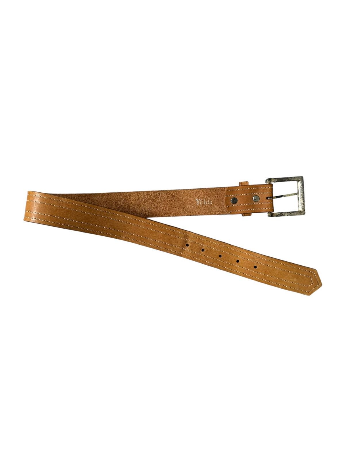 Yohji Yamamoto 00's Y's Bis avant-garde fully leather belt Size 28 - 4 Thumbnail