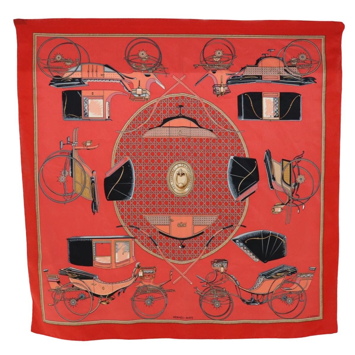 image of Hermes Carre Scarves in Red, Women's
