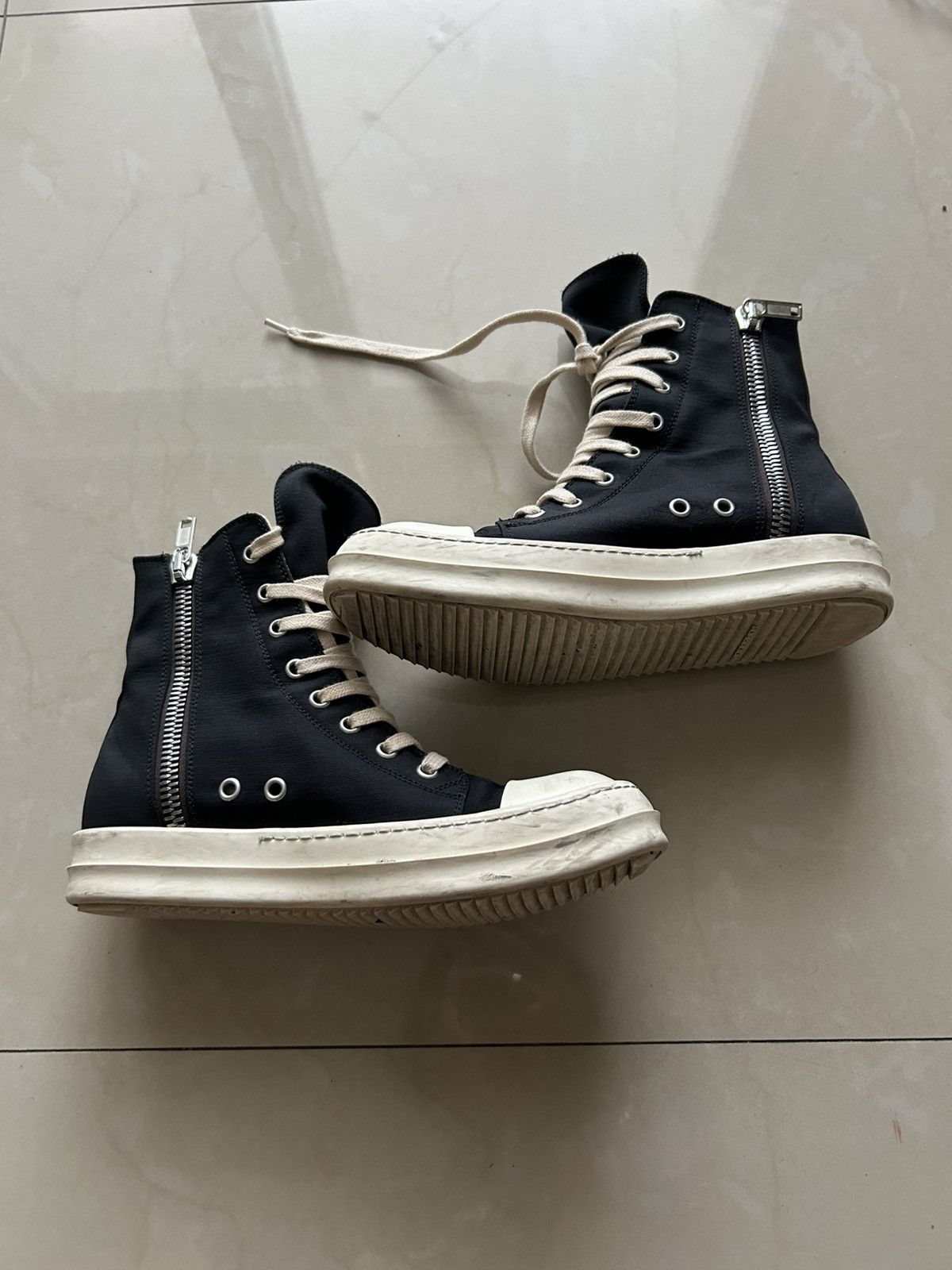 Rick Owens Rick Owens Pentagram Drkshwd Hightop Ramones Size US 7 / IT 37 - 2 Thumbnail