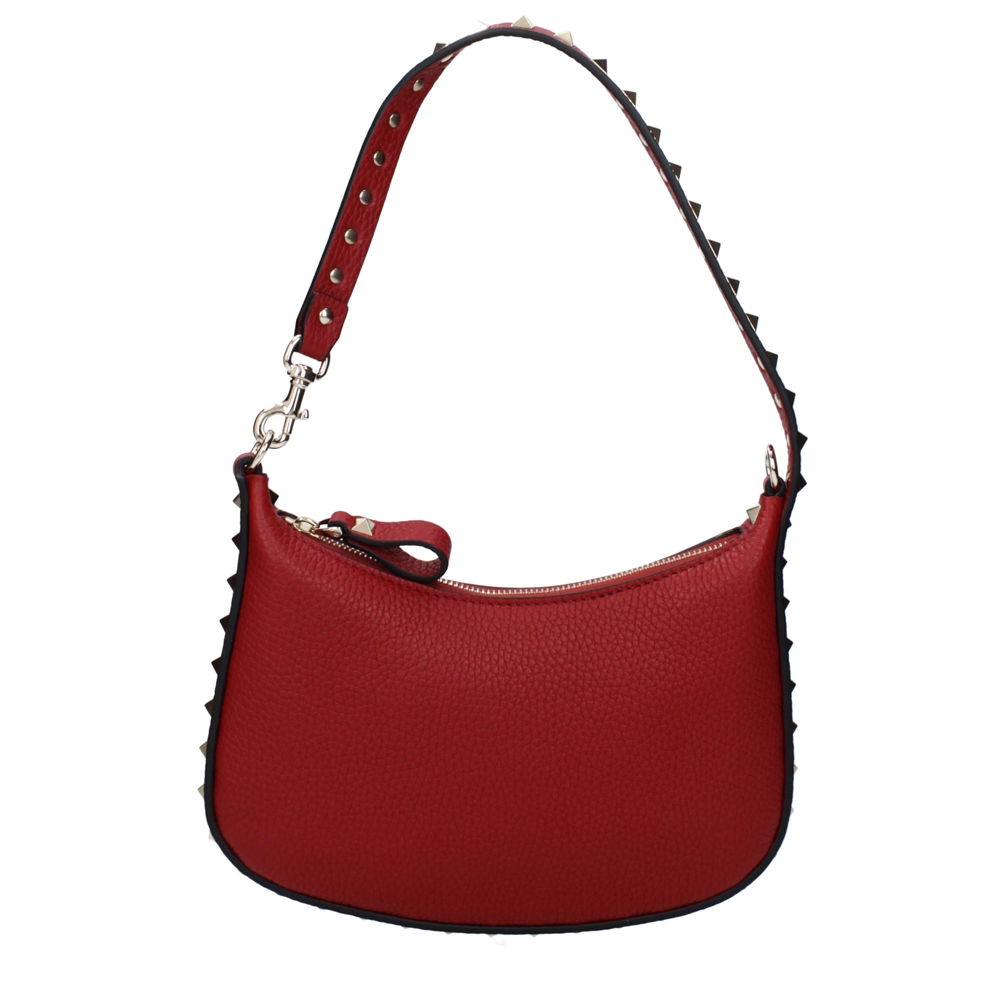 Valentino x Valentino Garavani Shoulder Bag In Leather in Red, Women's