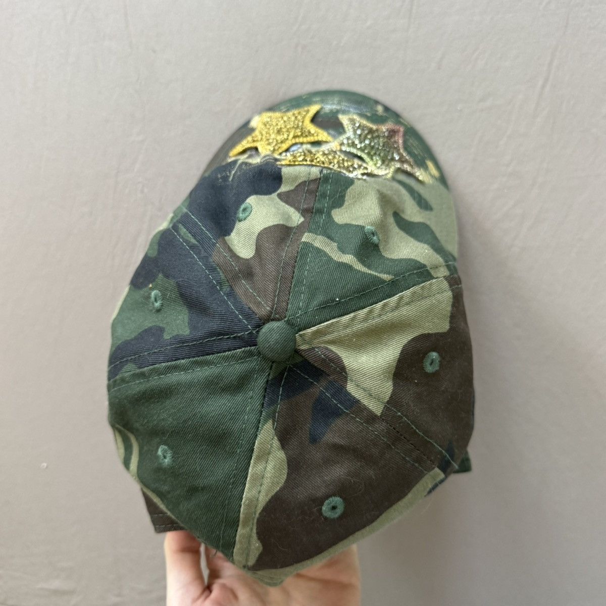 Other Grunge Y2K Rhinestone Star Patch Camo Baseball Cap Size ONE SIZE - 4 Thumbnail