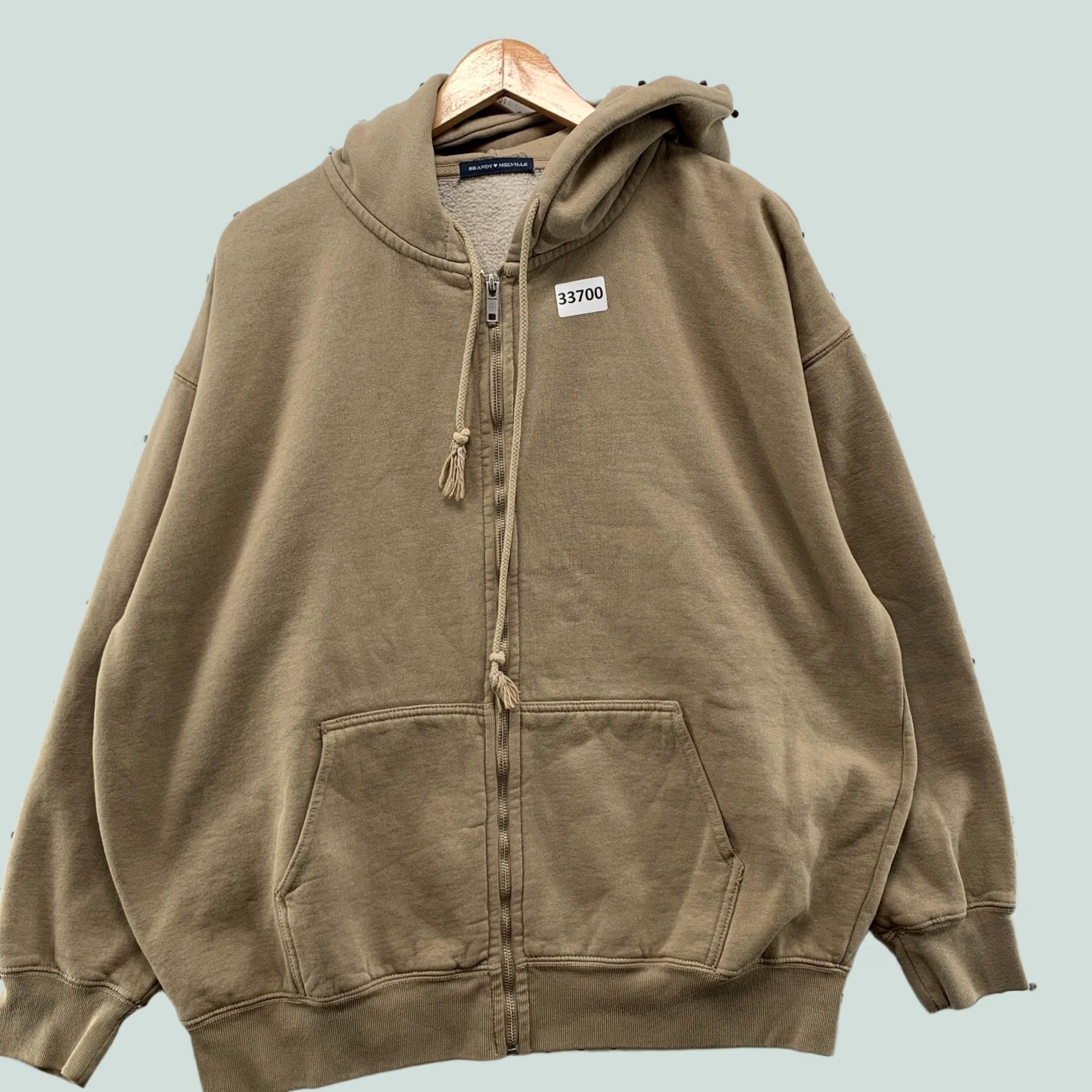 Brandy Melville Brandy Melville Hoodie Zip Womens One Size Brown Long Sleeve 27x27 Size ONE SIZE - 1 Thumbnail