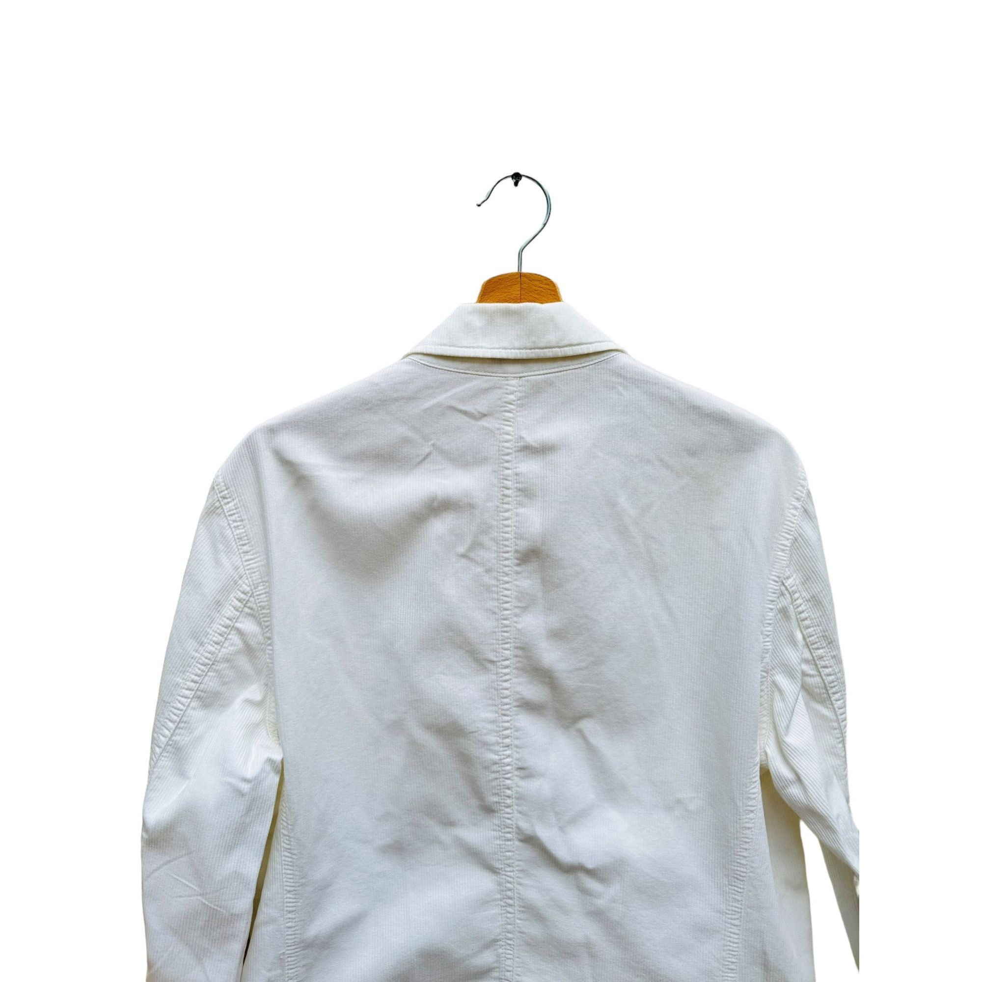 Miu Miu White Corduroy Velvet Blazer Jacket Size 50R - 5 Thumbnail