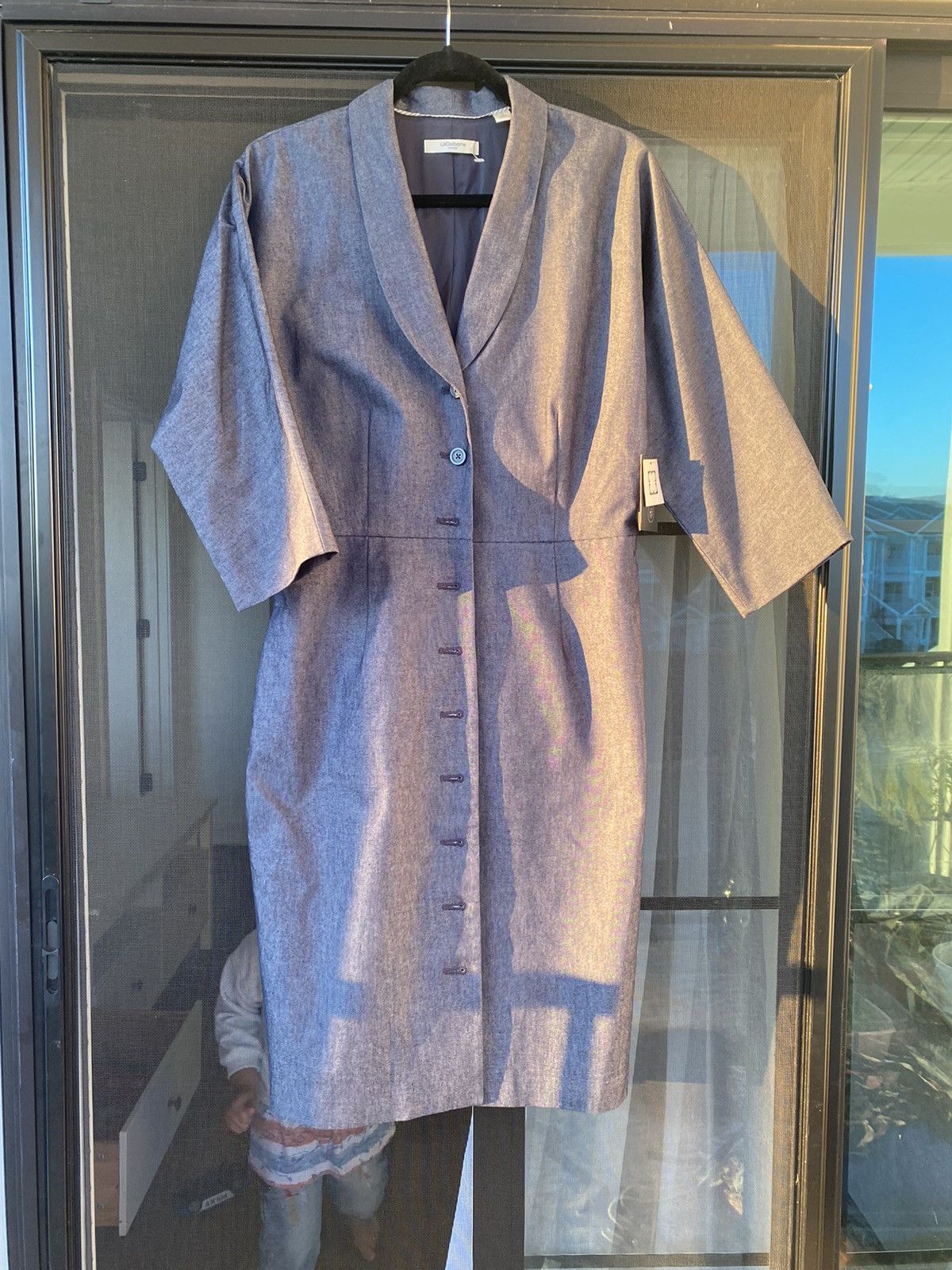 Other NWT Deadstock Blue LIZ CLAIBORNE suit Button Up dress 10 Size M / US 6-8 / IT 42-44 - 1 Thumbnail